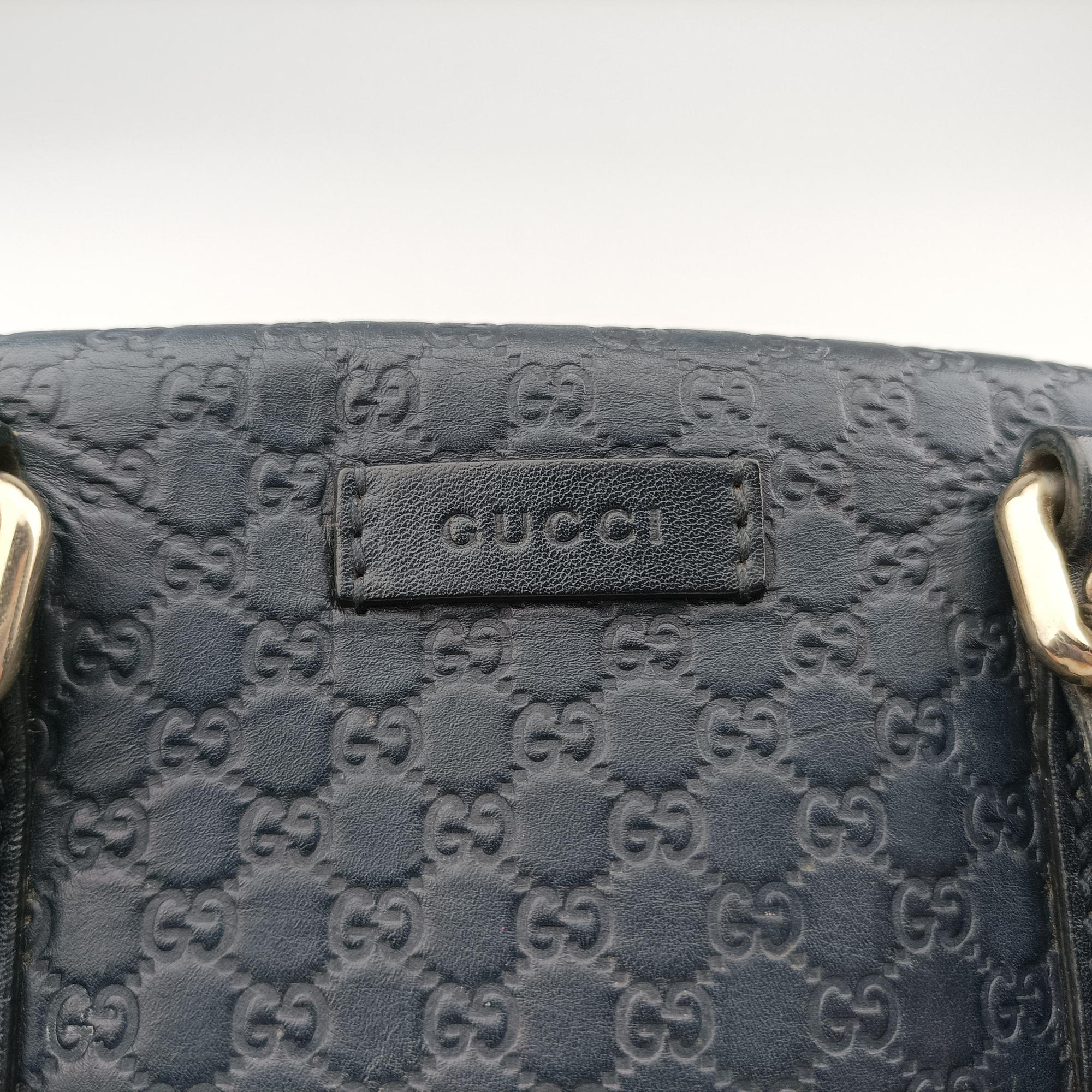 Pre-owned Gucci Microguccissima Navy Leather 510289 shoulderbag | stylenewstar
