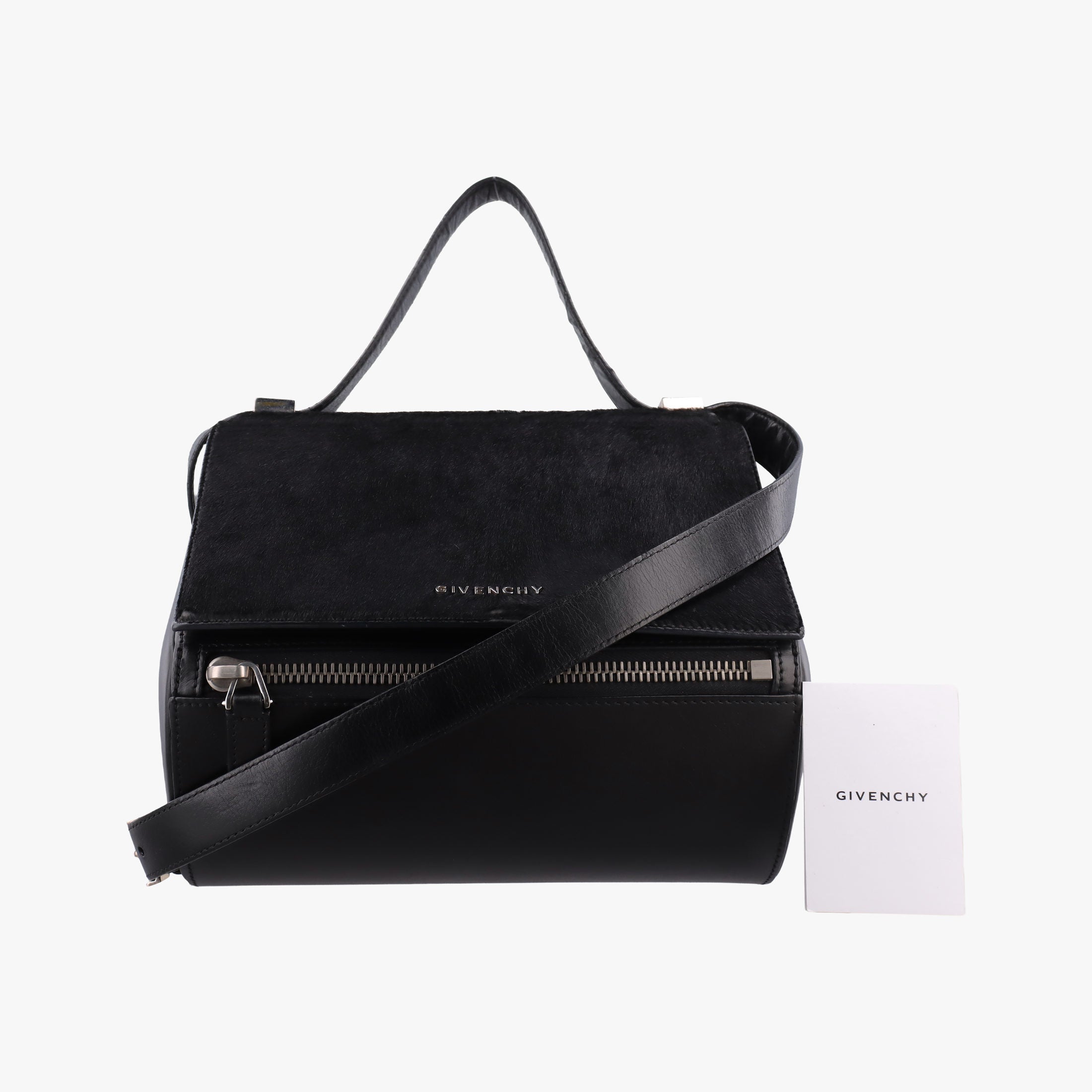 Secondhand Givenchy Pandora Box Black Leather × Ponyhair  shoulderbag | stylenewstar