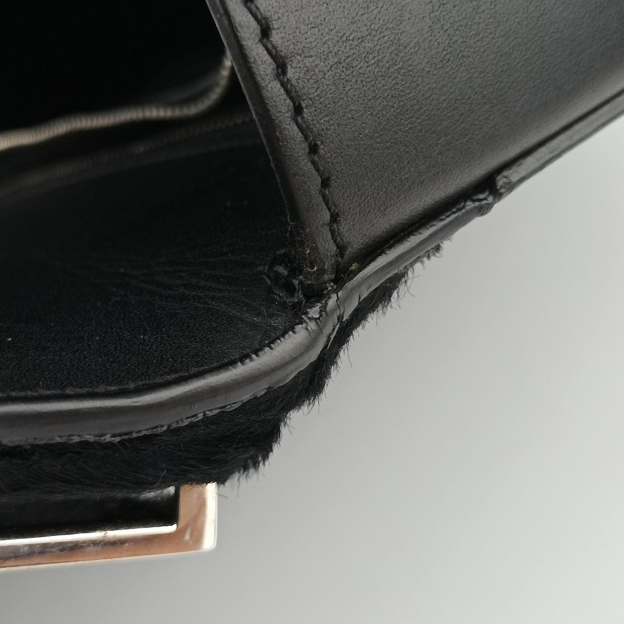 Secondhand Givenchy Pandora Box Black Leather × Ponyhair  shoulderbag | stylenewstar