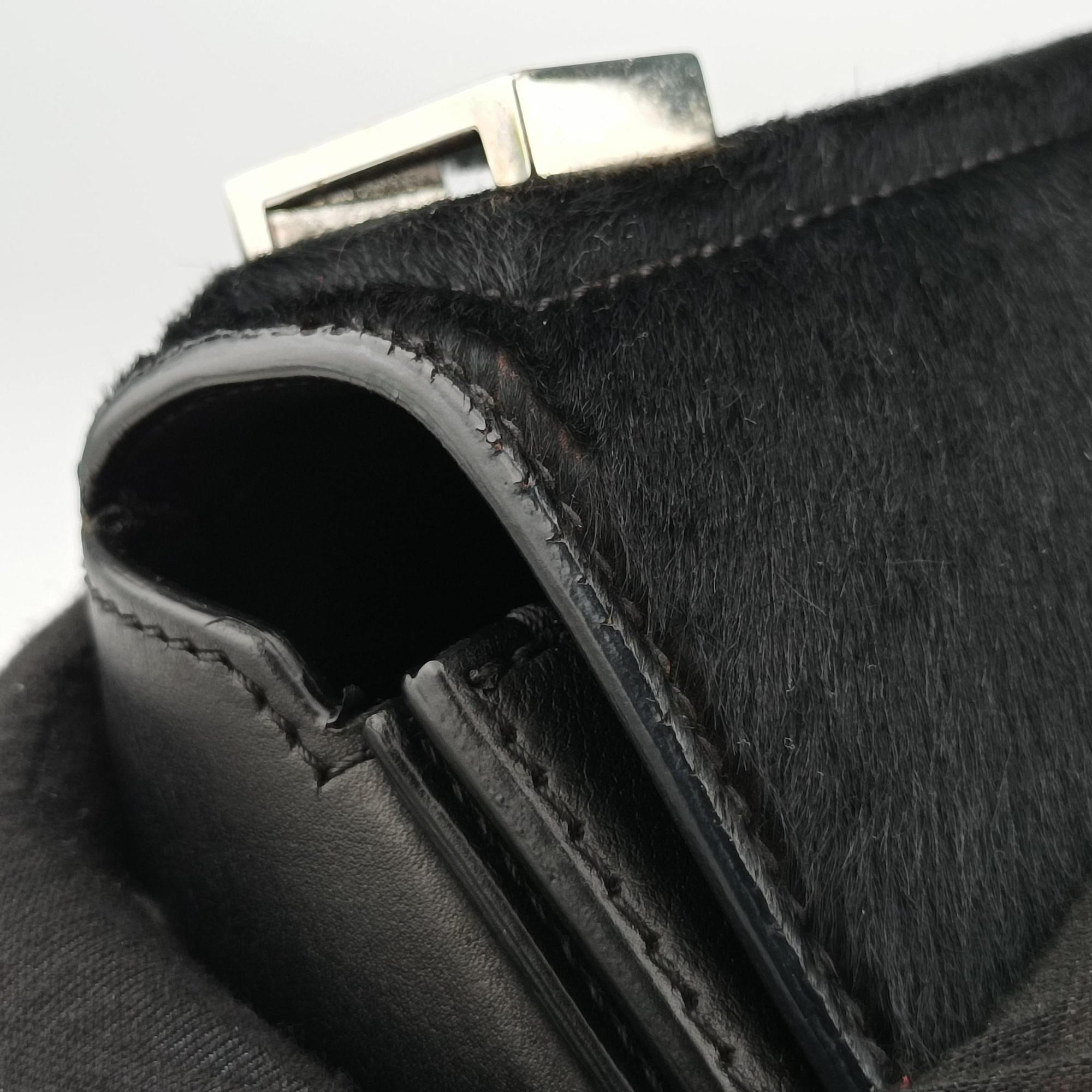 Secondhand Givenchy Pandora Box Black Leather × Ponyhair  shoulderbag | stylenewstar