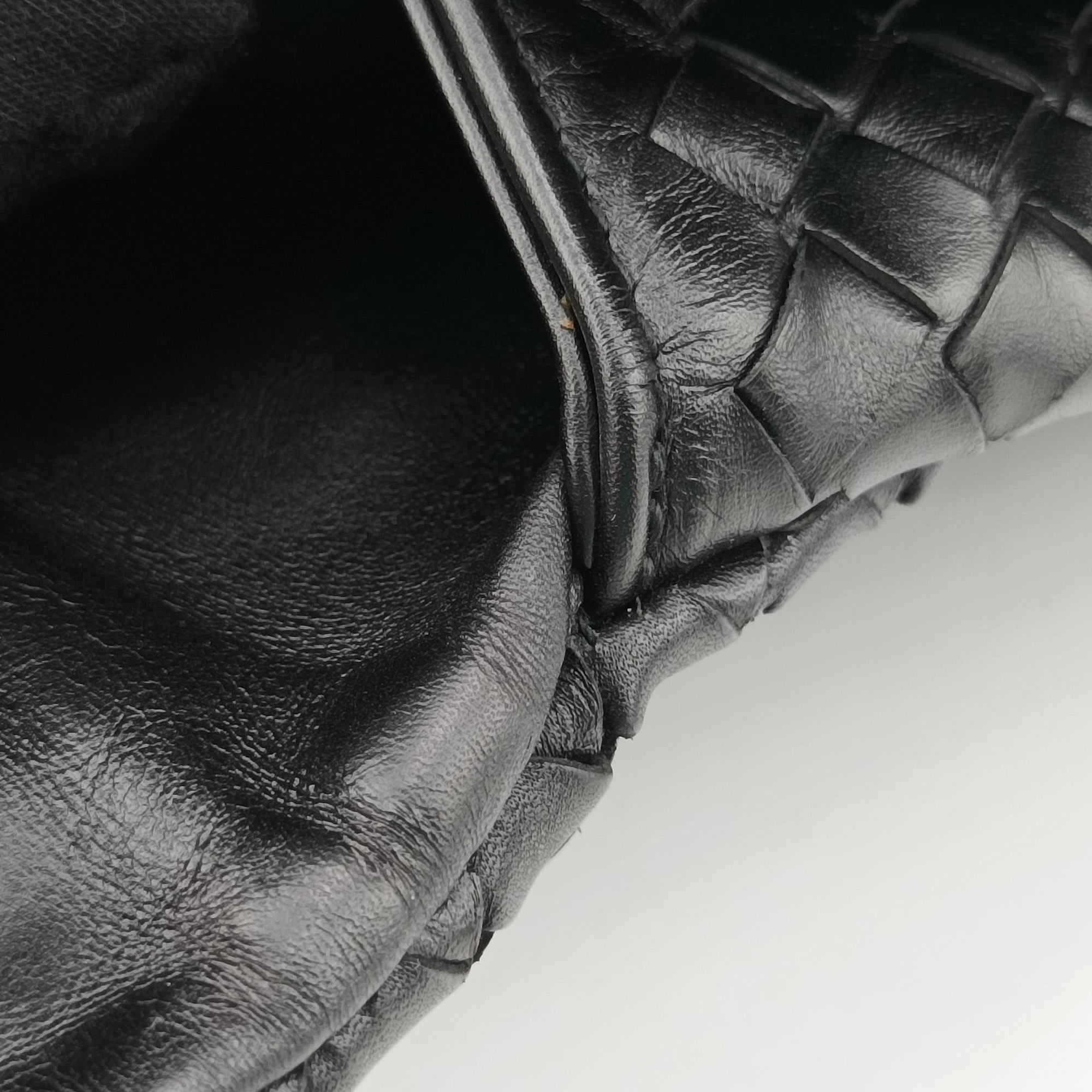 Pre-owned Bottega Veneta Intrecciato Black lambskin  handbag | stylenewstar