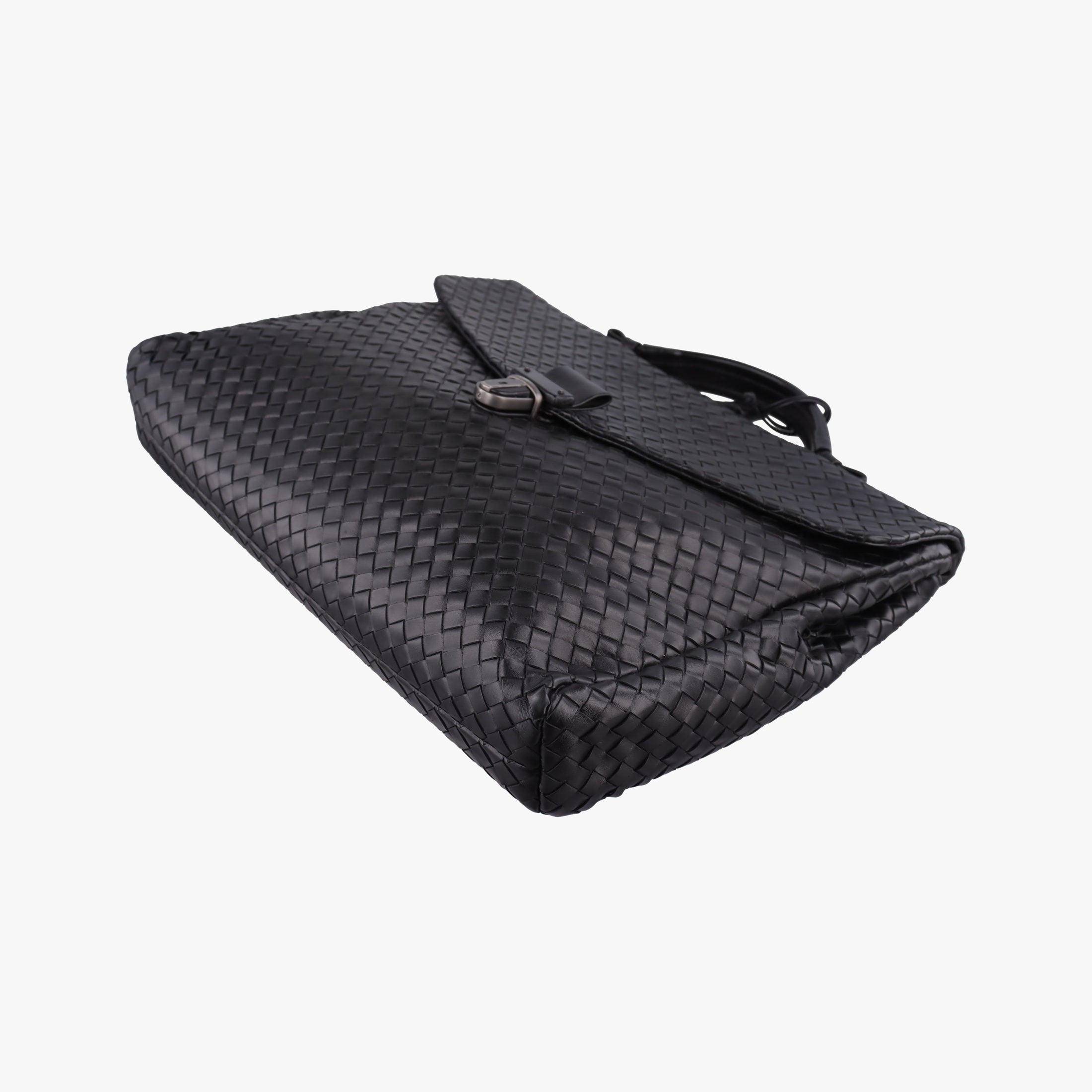 Pre-owned Bottega Veneta Intrecciato Black lambskin  handbag | stylenewstar