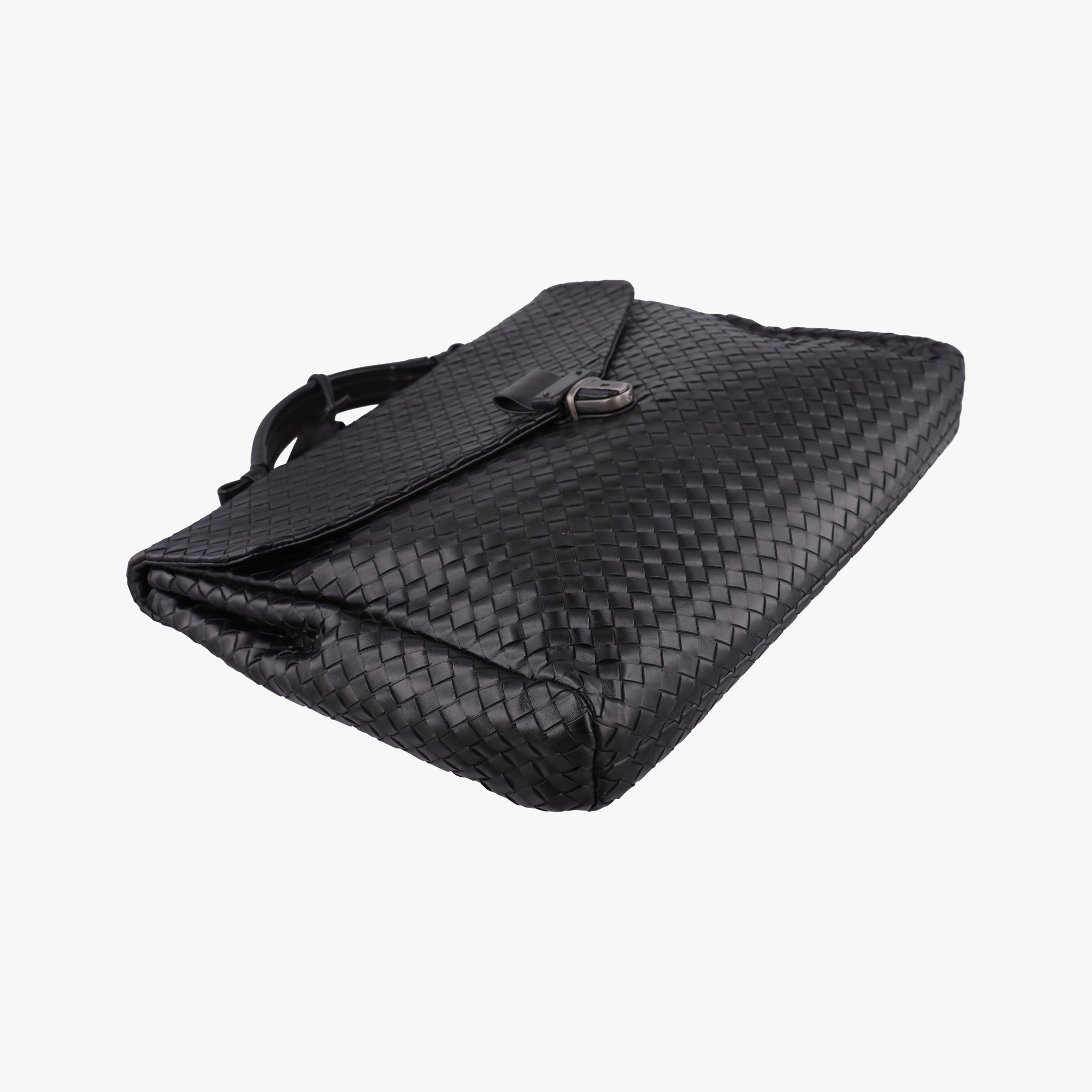 Pre-owned Bottega Veneta Intrecciato Black lambskin  handbag | stylenewstar