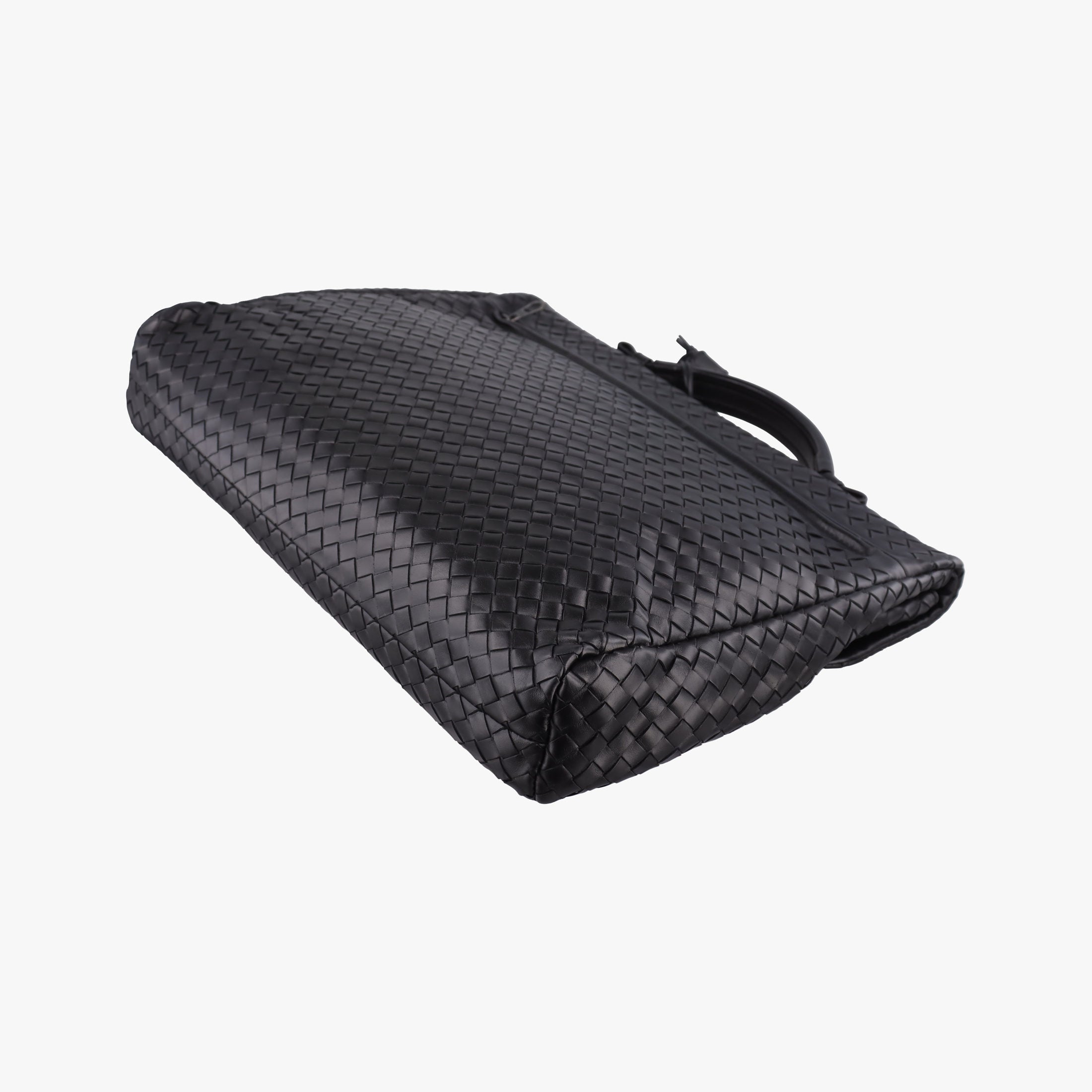 Pre-owned Bottega Veneta Intrecciato Black lambskin  handbag | stylenewstar