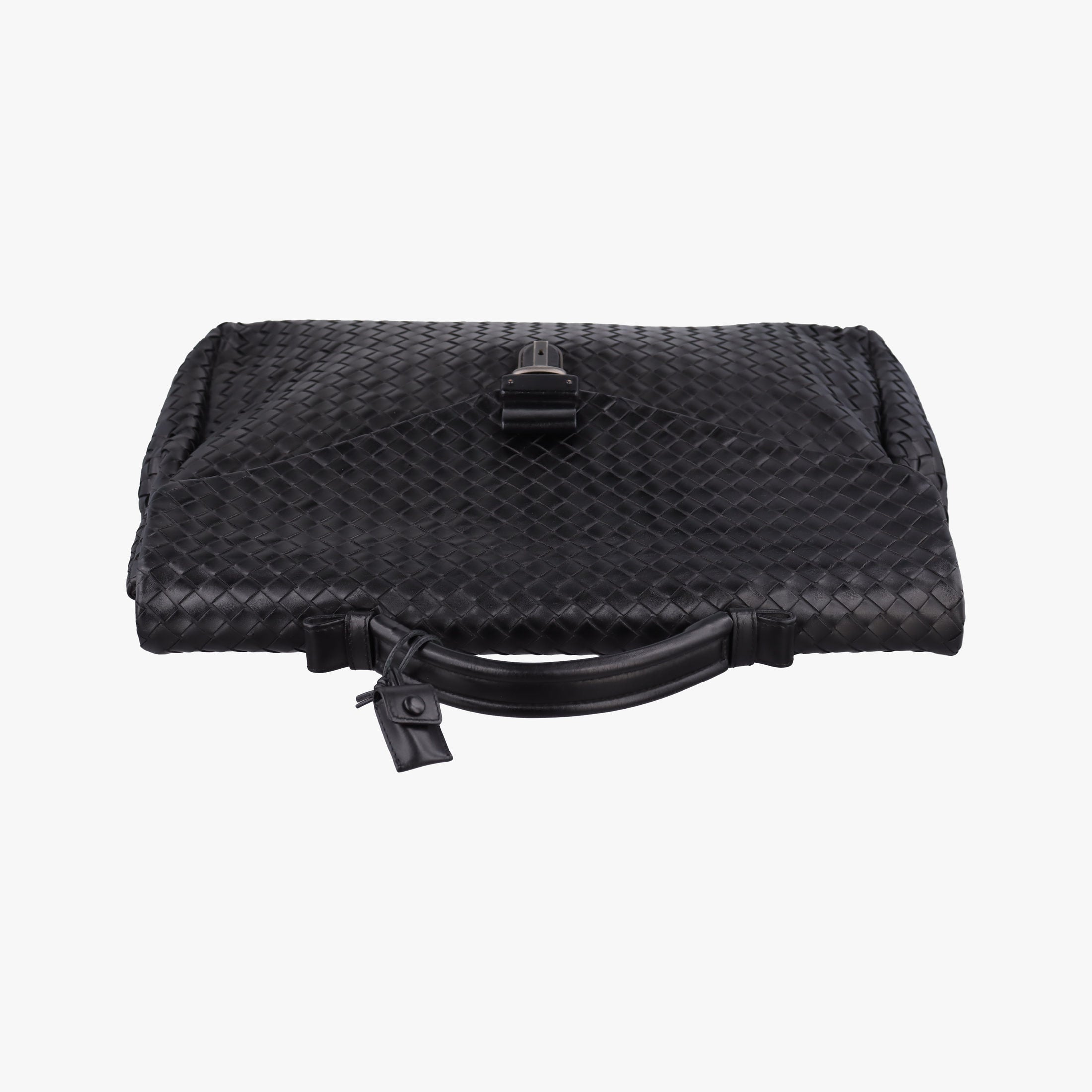 Pre-owned Bottega Veneta Intrecciato Black lambskin  handbag | stylenewstar