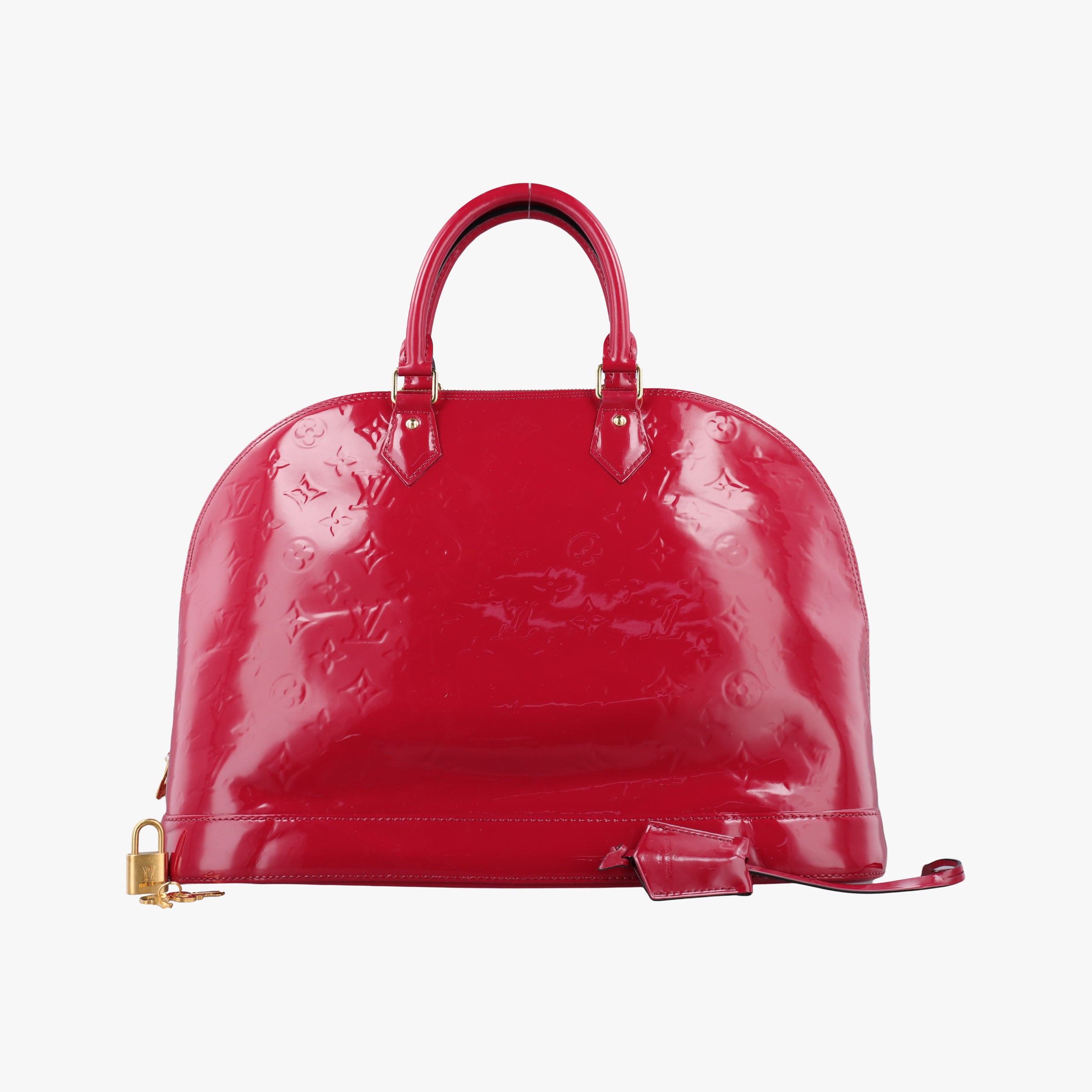 Secondhand Louis Vuitton Alma GM pomme d'amour Vernis M93596 handbag | stylenewstar