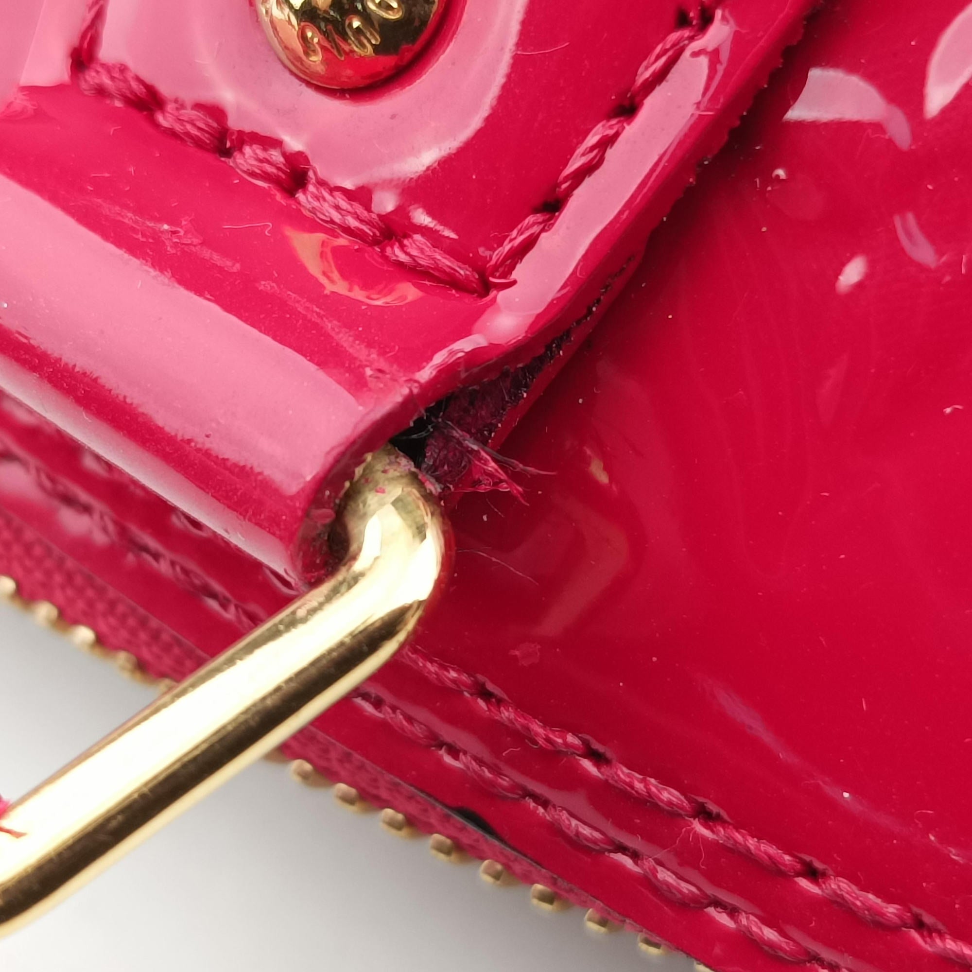 Secondhand Louis Vuitton Alma GM pomme d'amour Vernis M93596 handbag | stylenewstar