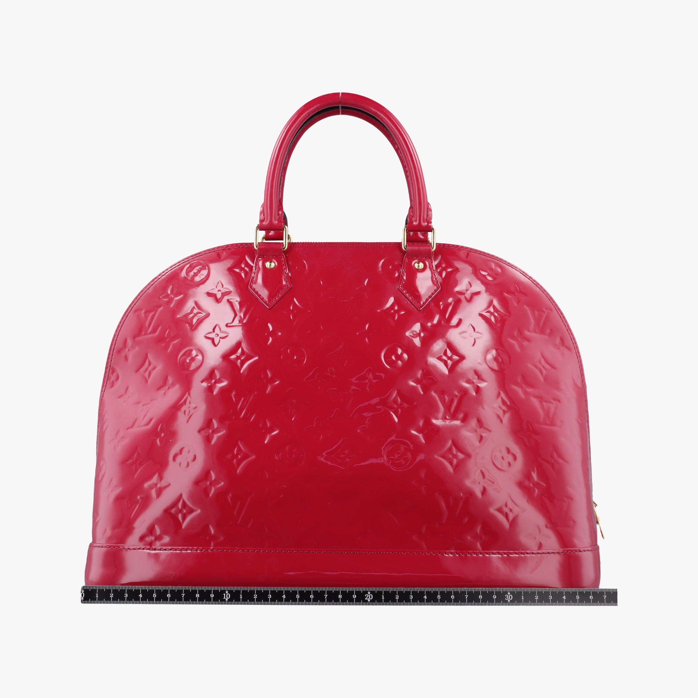 Secondhand Louis Vuitton Alma GM pomme d'amour Vernis M93596 handbag | stylenewstar