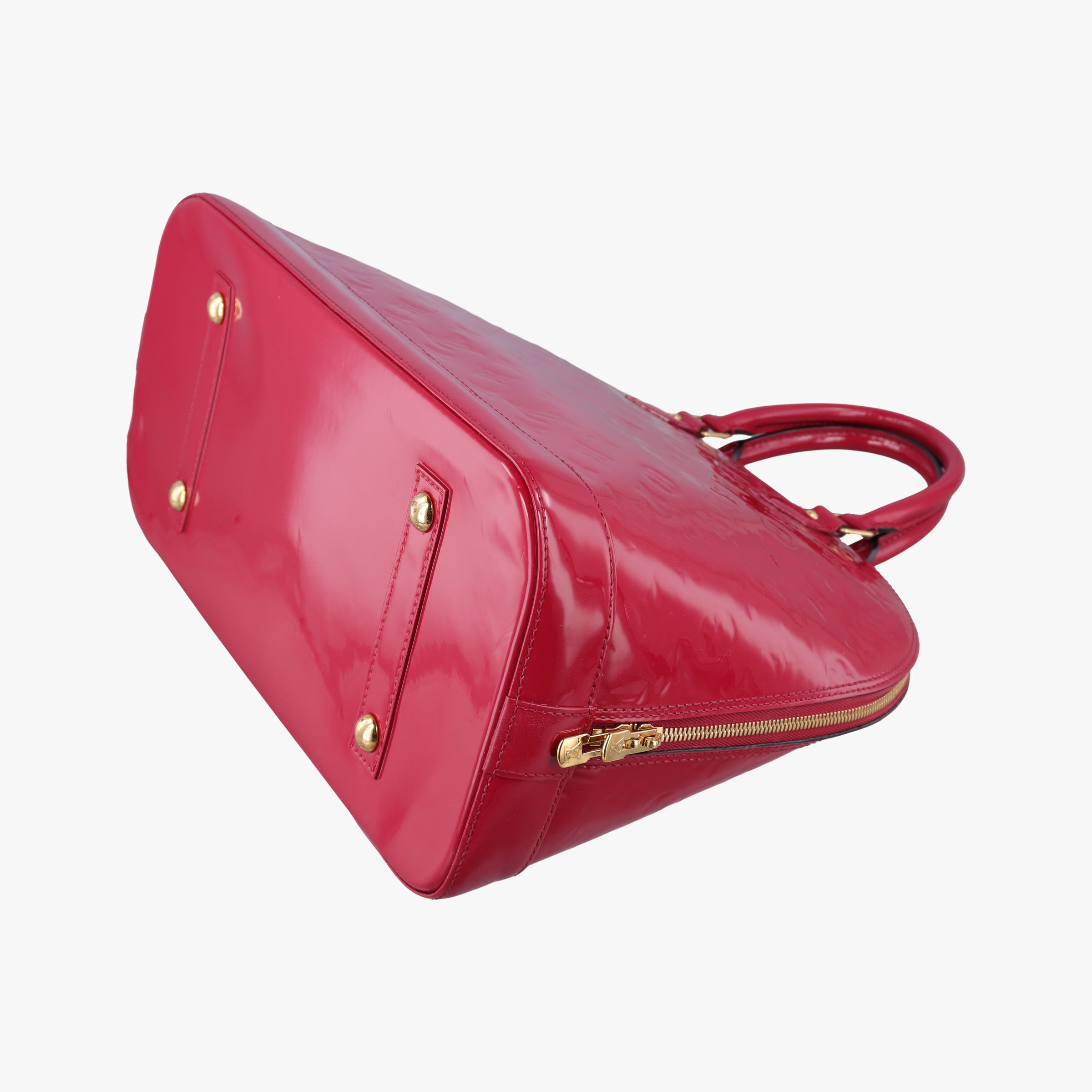 Secondhand Louis Vuitton Alma GM pomme d'amour Vernis M93596 handbag | stylenewstar
