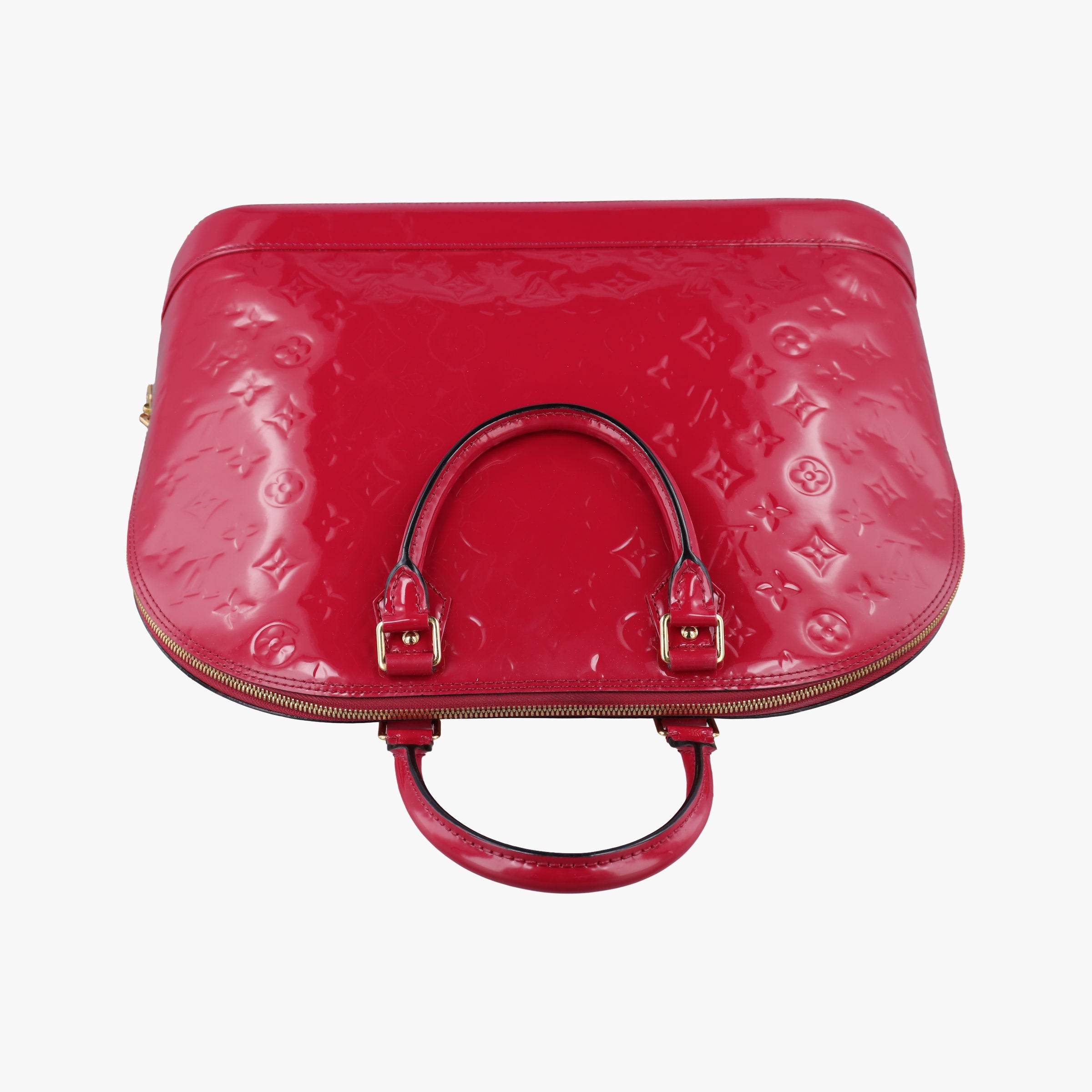 Secondhand Louis Vuitton Alma GM pomme d'amour Vernis M93596 handbag | stylenewstar