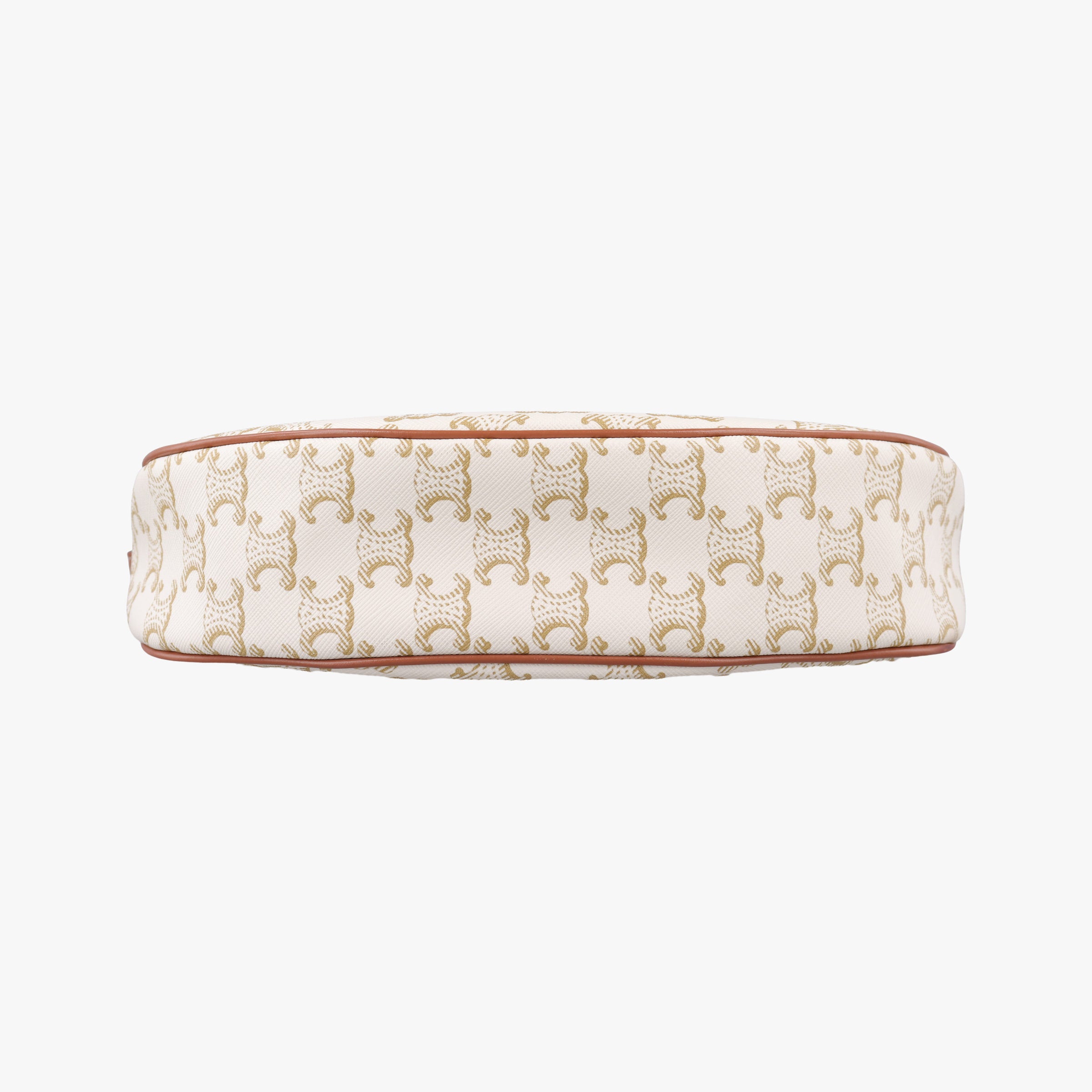 Pre-owned Celine Triomphe AVA White PVC coated canvas  shoulderbag | stylenewstar