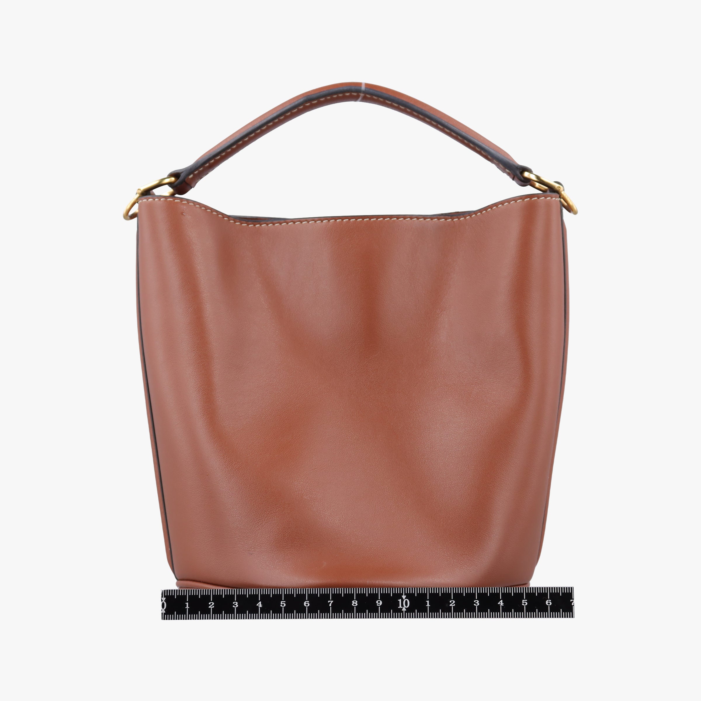 Pre-owned Celine Bucket 16 Brown Leather 195573 shoulderbag | stylenewstar