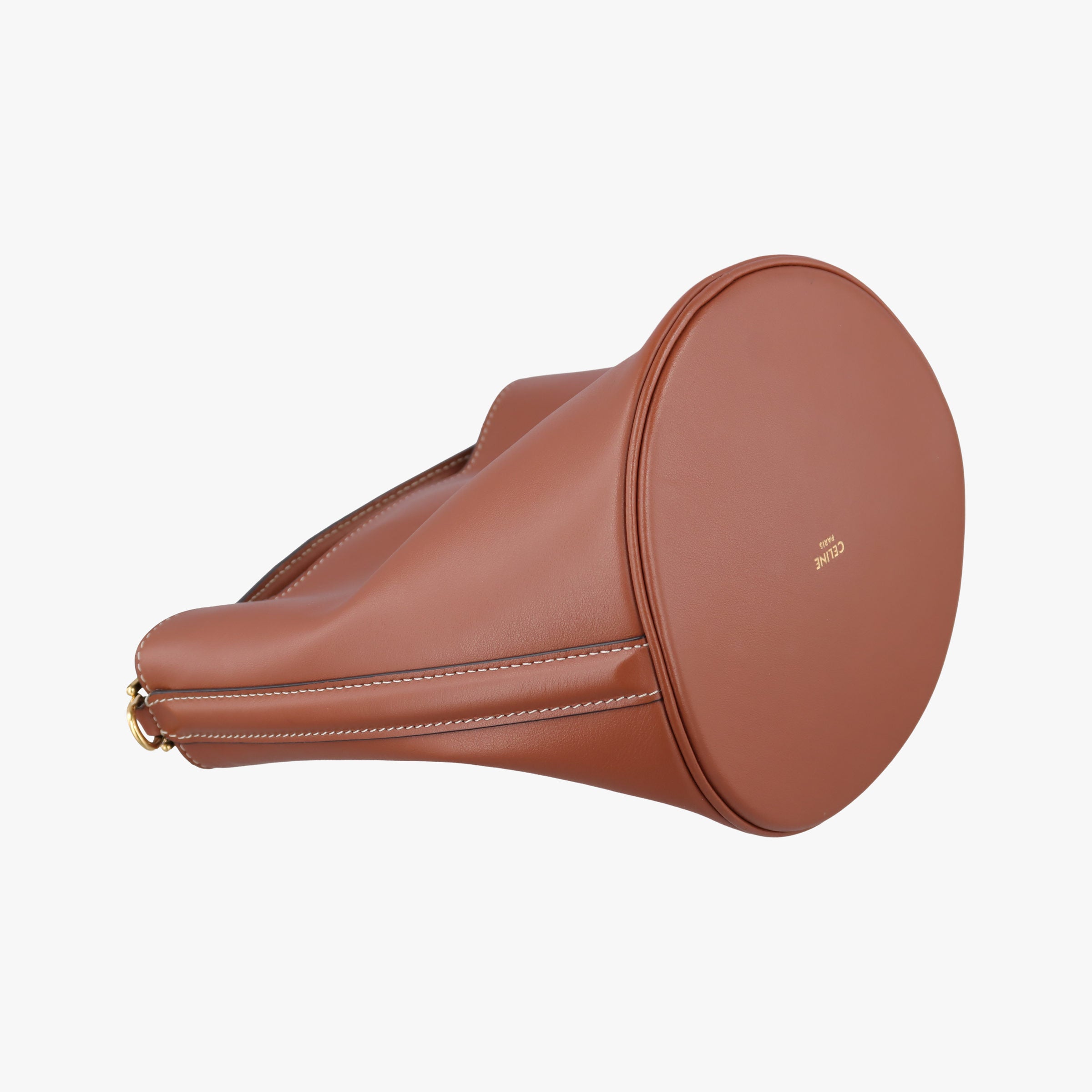 Pre-owned Celine Bucket 16 Brown Leather 195573 shoulderbag | stylenewstar