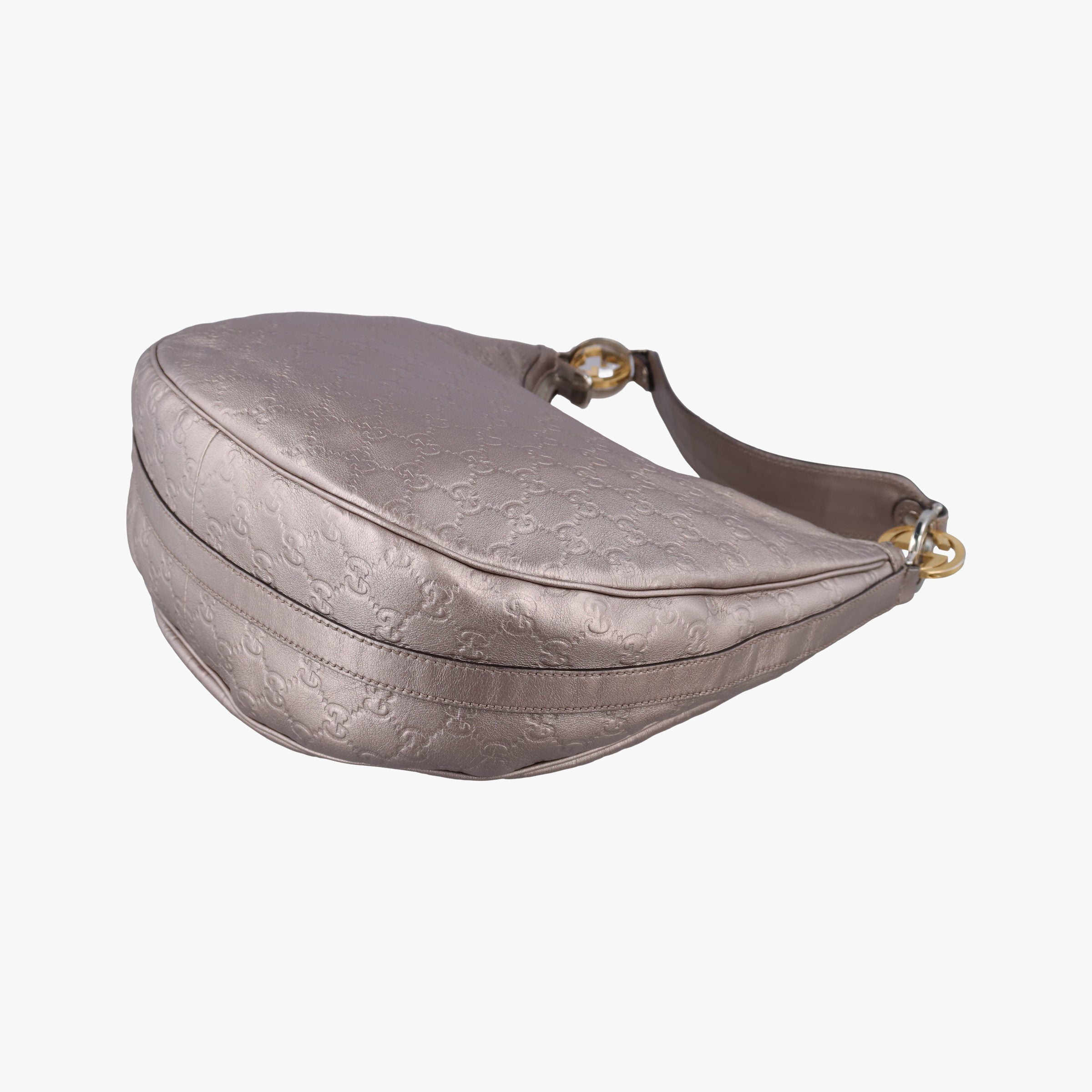 Pre-owned Gucci GG Twins Hobo Golden Leather 232962 shoulderbag | stylenewstar