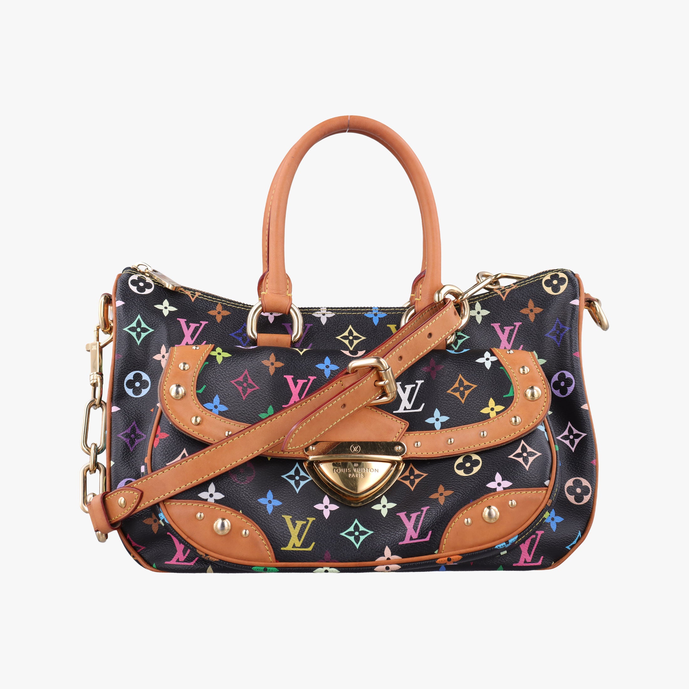 Pre-owned Louis Vuitton RITA Noir Monogram Multicolor M40126 shoulderbag | stylenewstar