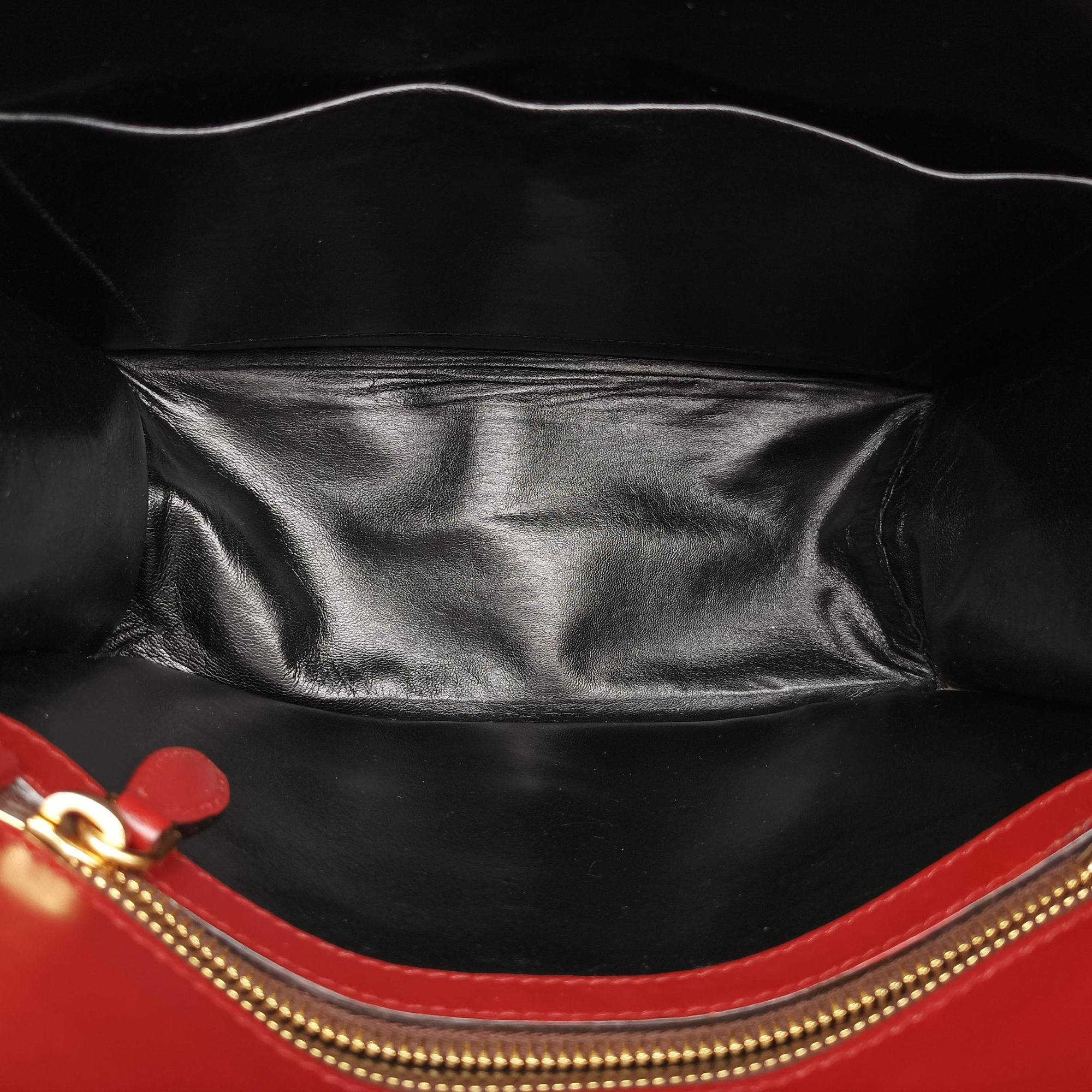Pre-owned Prada Animalier Cahier Lions Head Black×Red Leather 1BD089 shoulderbag | stylenewstar