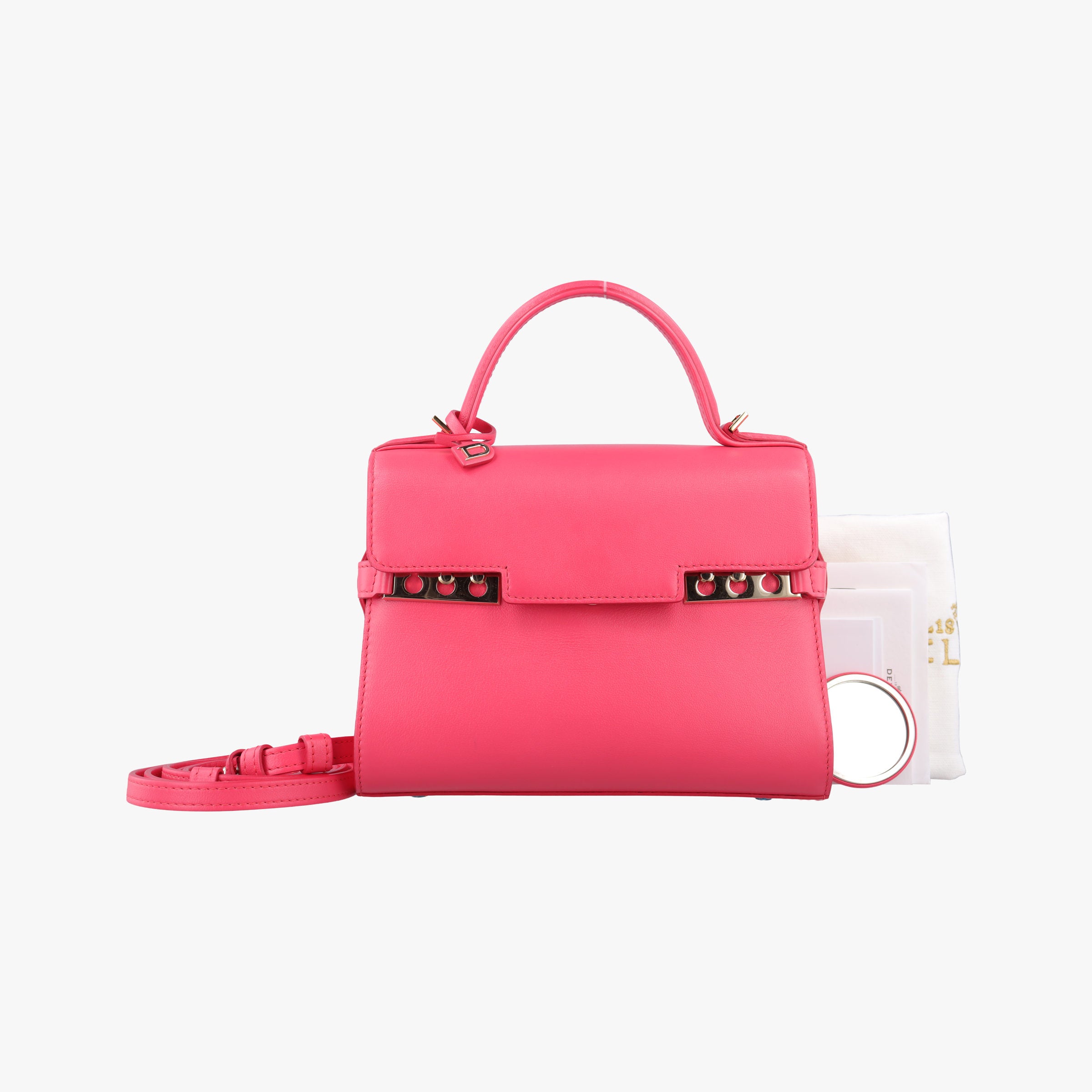 Pre-owned Delvaux Tempete Pink leather  shoulderbag | stylenewstar