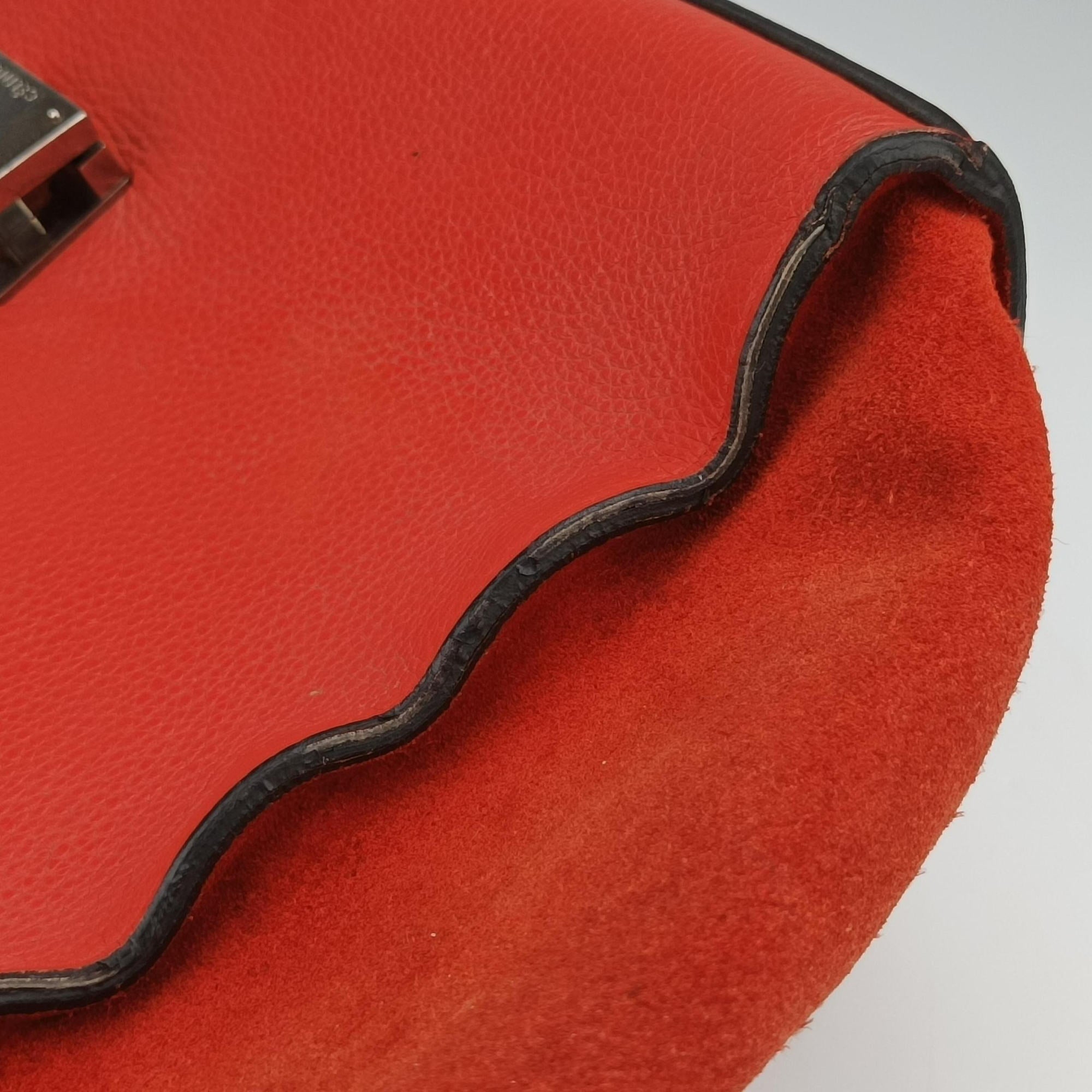 Vintage Celine Trapeze Orange Suede×leather  shoulderbag | stylenewstar