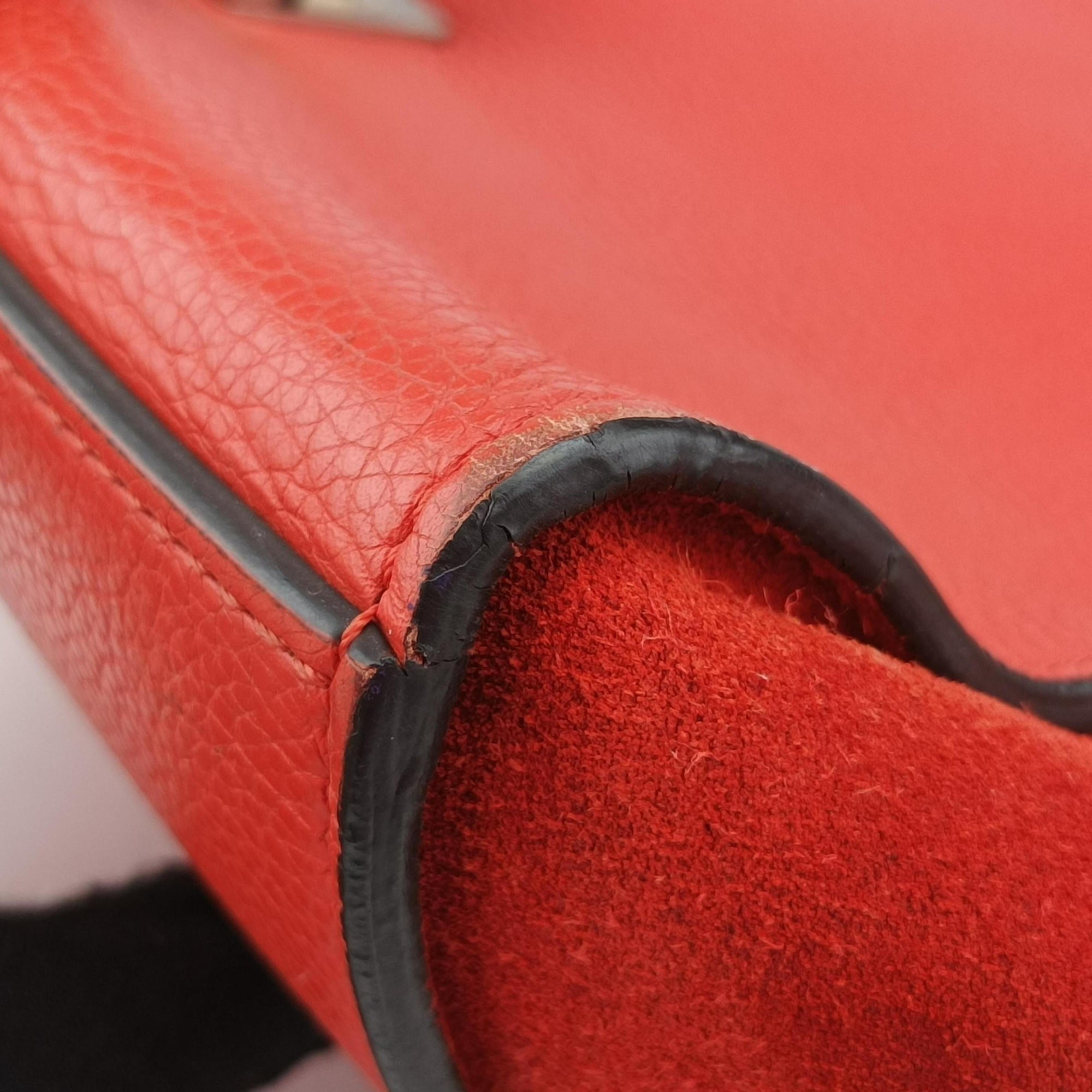 Vintage Celine Trapeze Orange Suede×leather  shoulderbag | stylenewstar