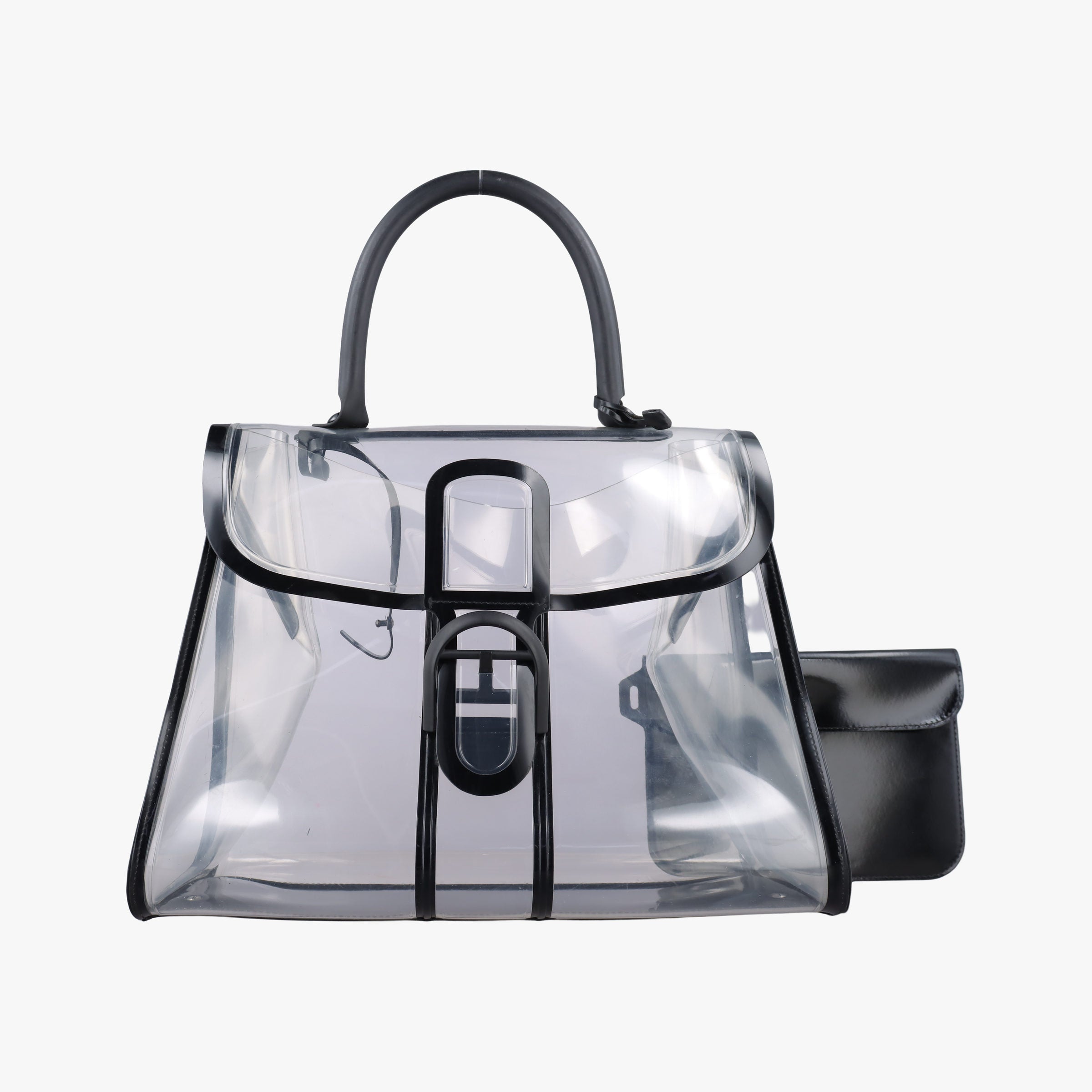 Pre-owned Delvaux Brillant X-RAY Limited Edition Clear × Black Transparent PVC  handbag | stylenewstar