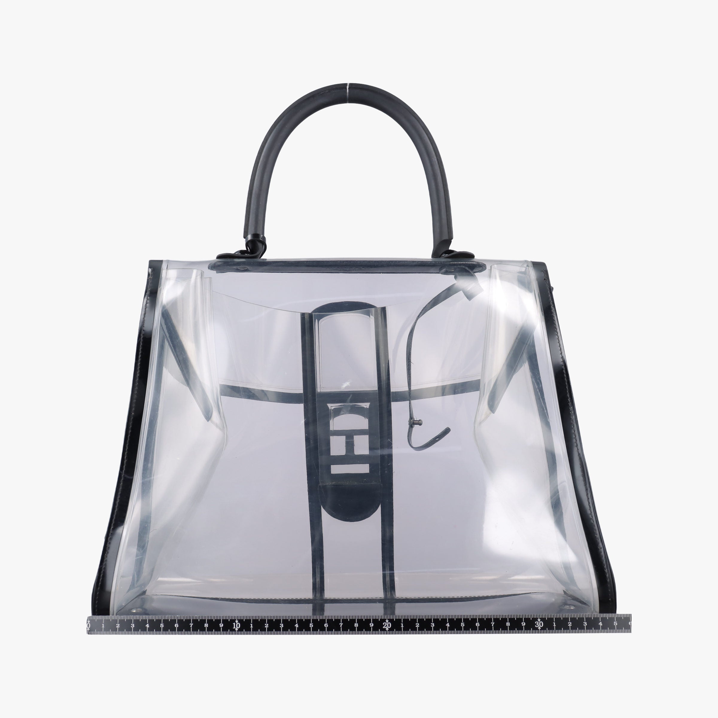 Pre-owned Delvaux Brillant X-RAY Limited Edition Clear × Black Transparent PVC  handbag | stylenewstar