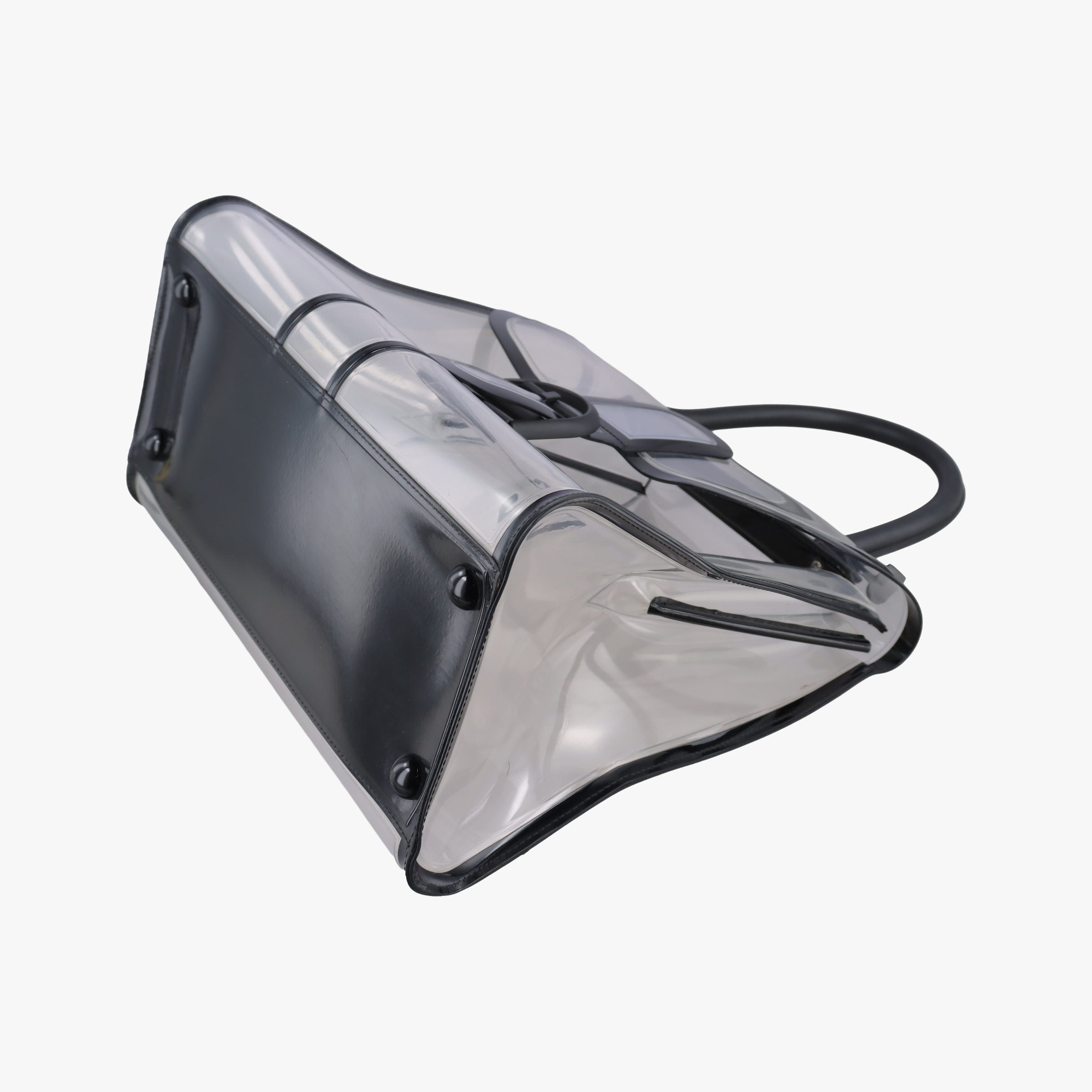 Pre-owned Delvaux Brillant X-RAY Limited Edition Clear × Black Transparent PVC  handbag | stylenewstar