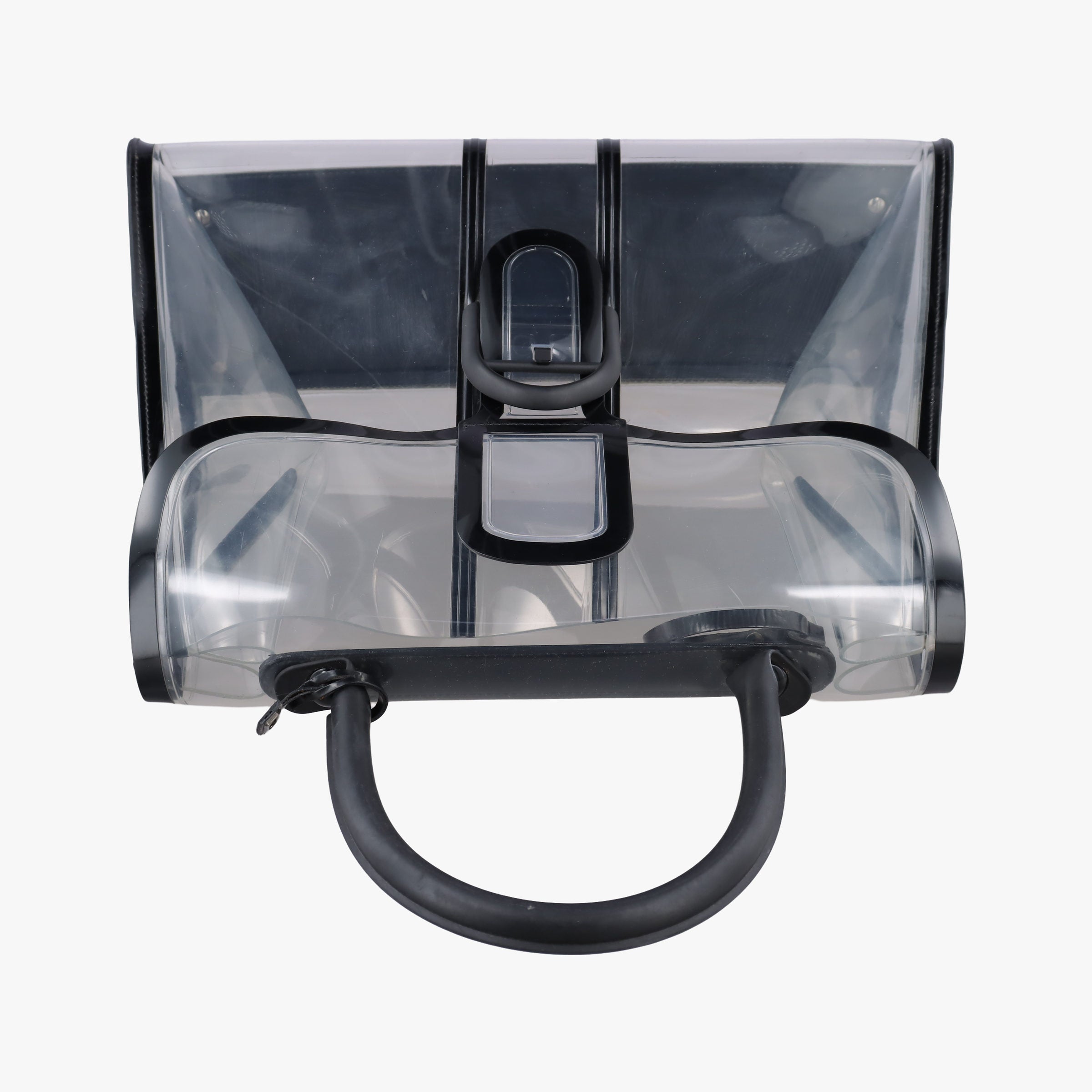 Pre-owned Delvaux Brillant X-RAY Limited Edition Clear × Black Transparent PVC  handbag | stylenewstar