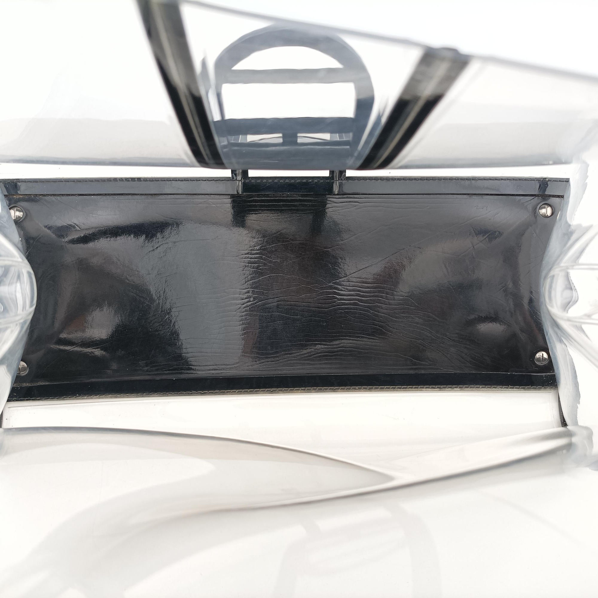 Pre-owned Delvaux Brillant X-RAY Limited Edition Clear × Black Transparent PVC  handbag | stylenewstar