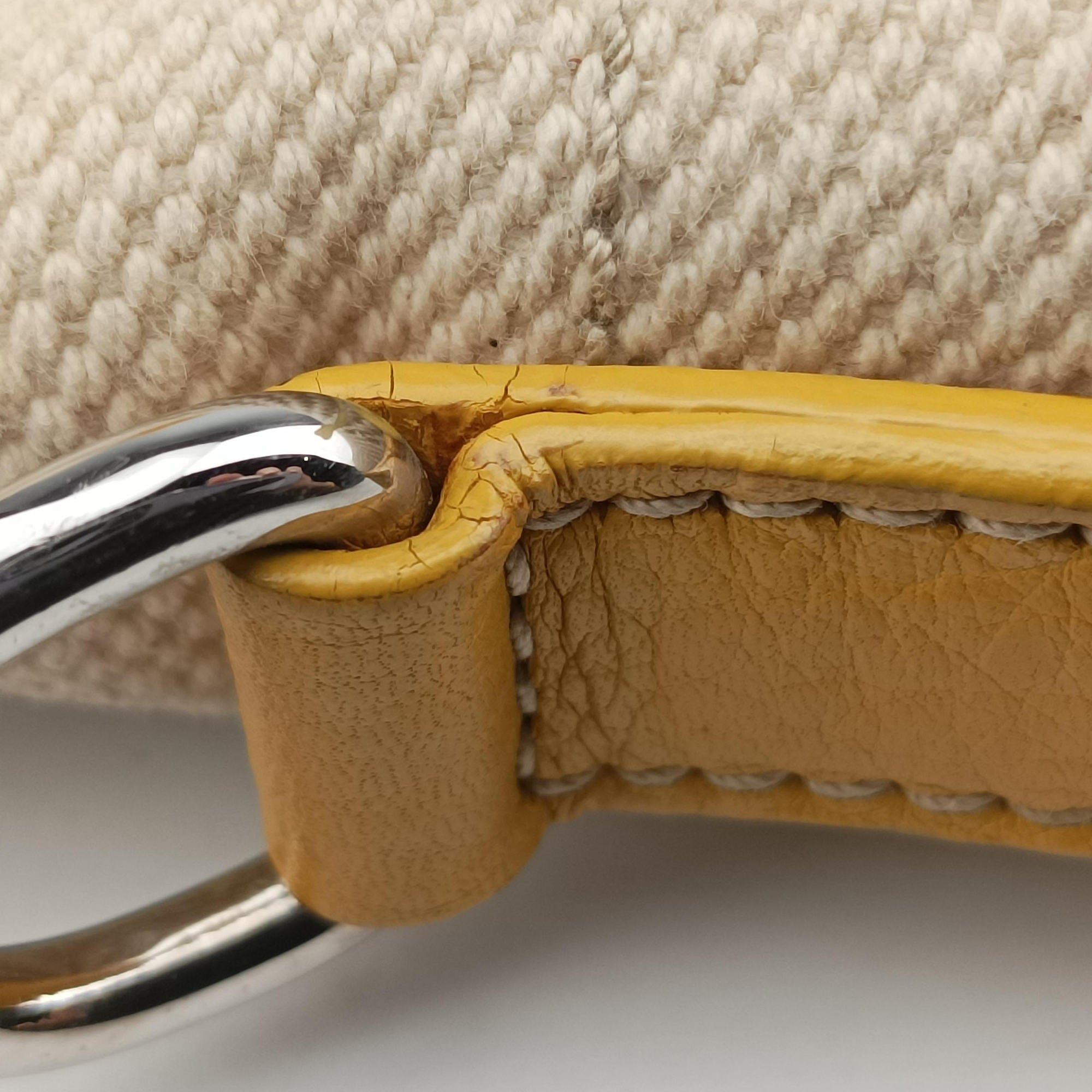 Secondhand Prada Tote bag Beige x Yellowe x multi Canvas x Leather  handbag | stylenewstar