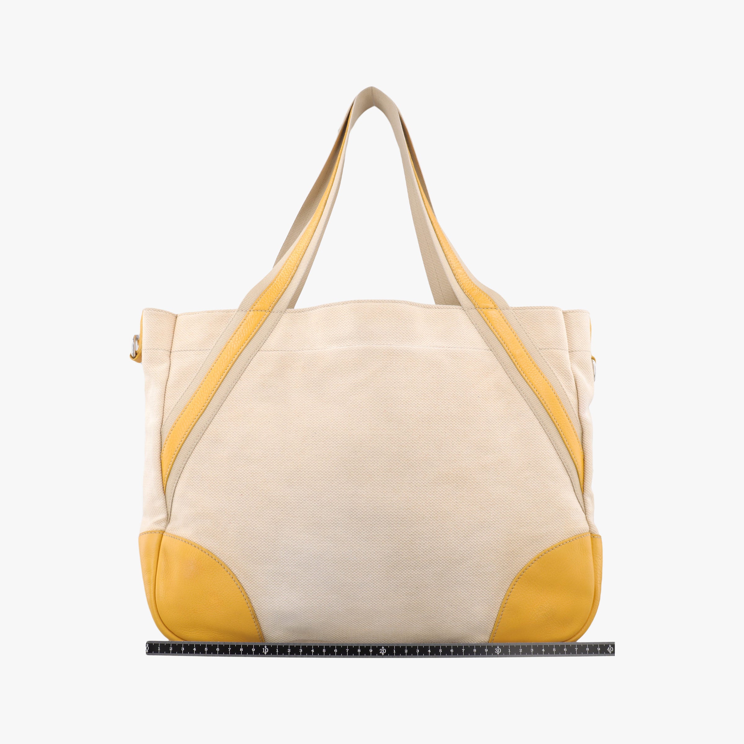Secondhand Prada Tote bag Beige x Yellowe x multi Canvas x Leather  handbag | stylenewstar