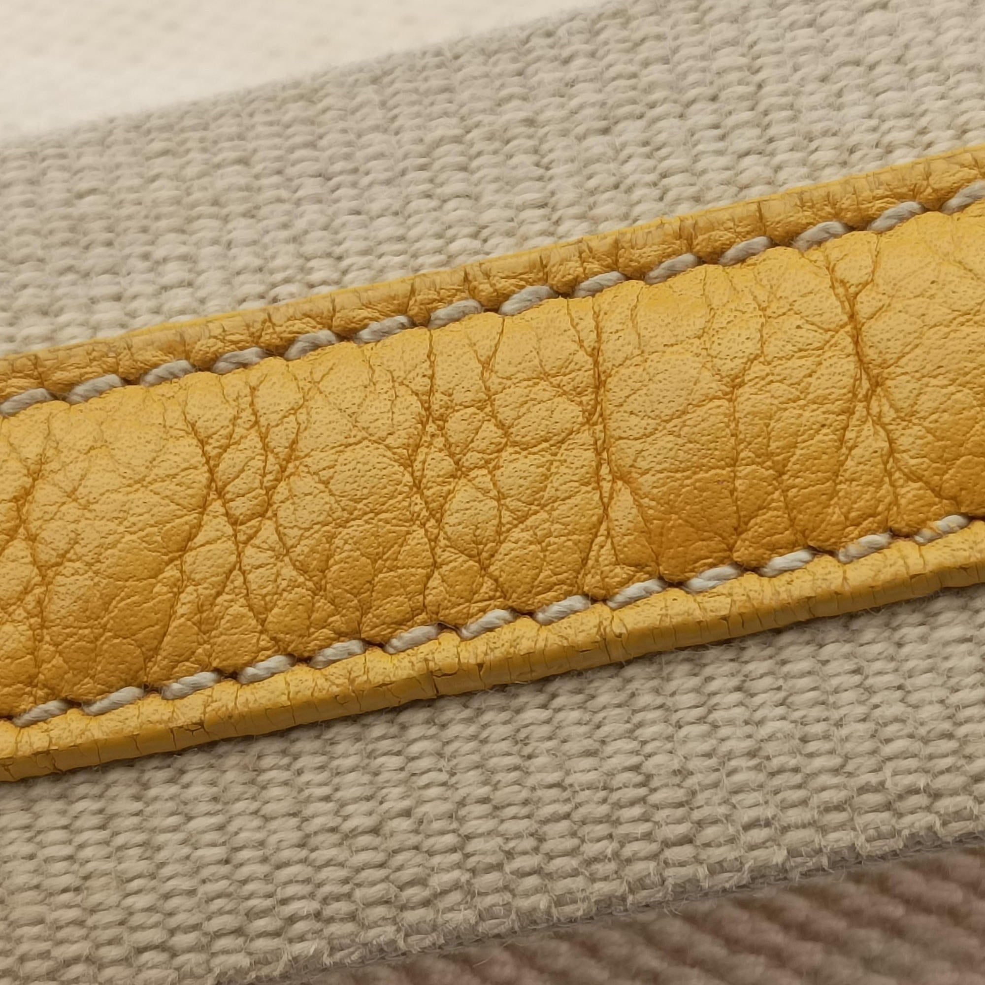 Secondhand Prada Tote bag Beige x Yellowe x multi Canvas x Leather  handbag | stylenewstar
