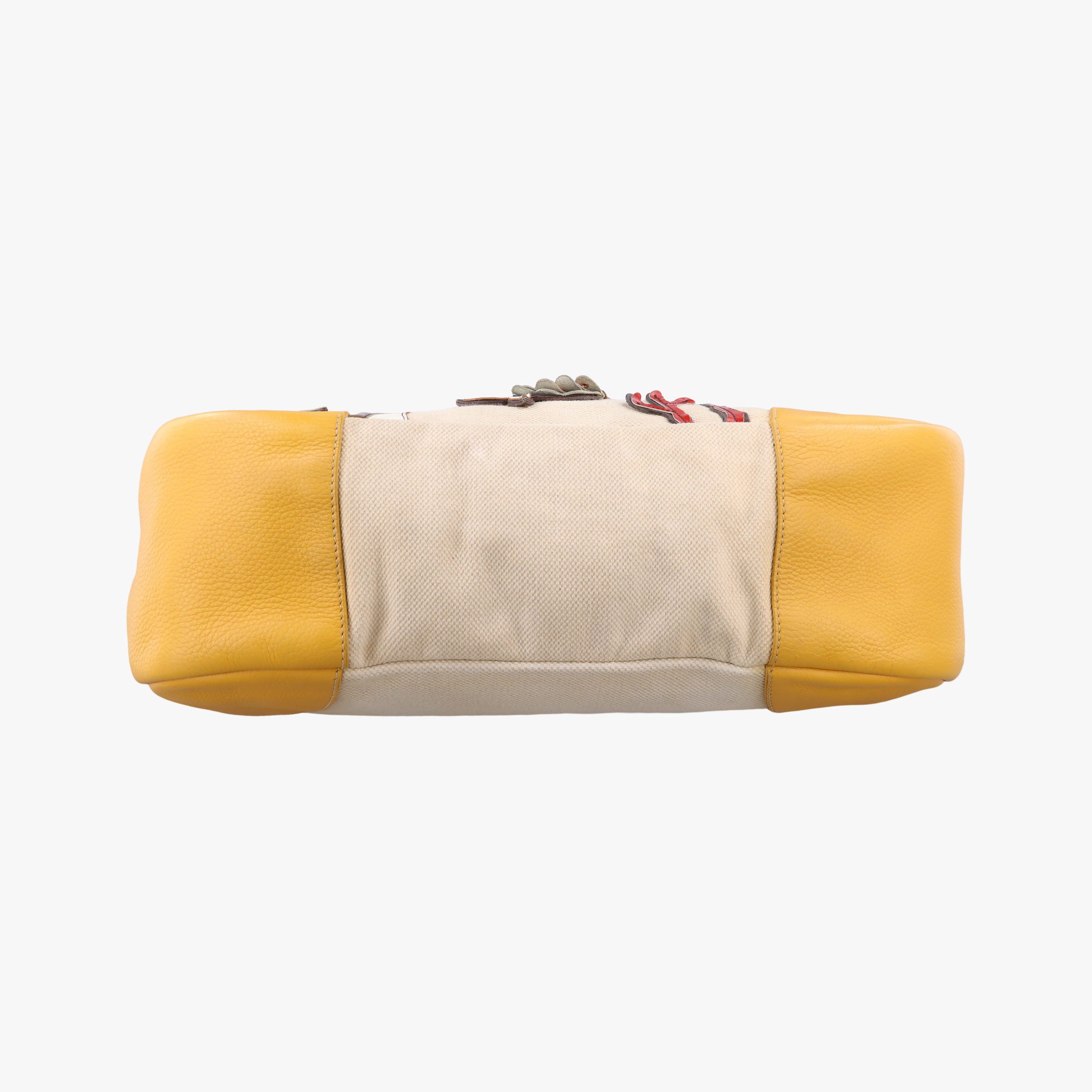 Secondhand Prada Tote bag Beige x Yellowe x multi Canvas x Leather  handbag | stylenewstar