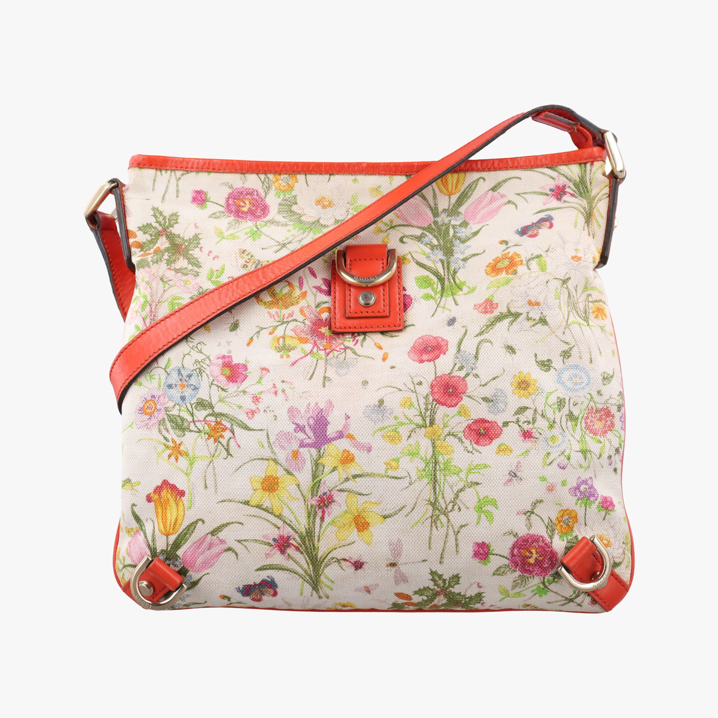 Pre-owned Gucci Flora Charmy Multicolour canvas 272400 shoulderbag | stylenewstar