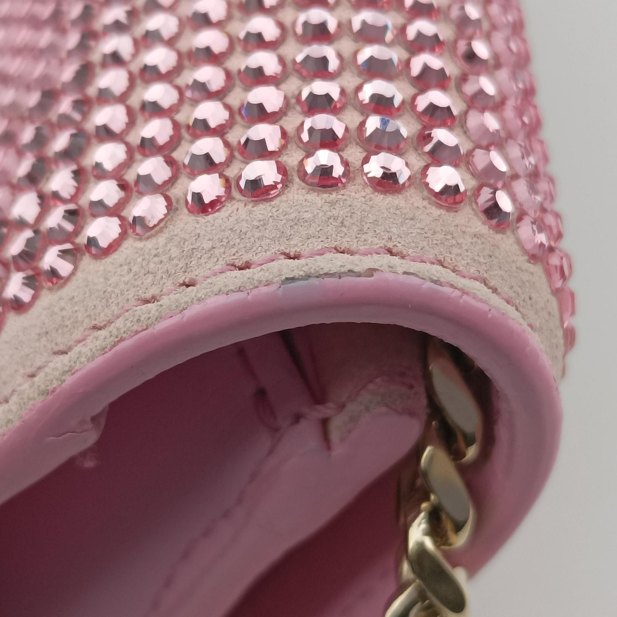 Vintage VERSACE medusa Pink Suede x Leather  shoulderbag | stylenewstar