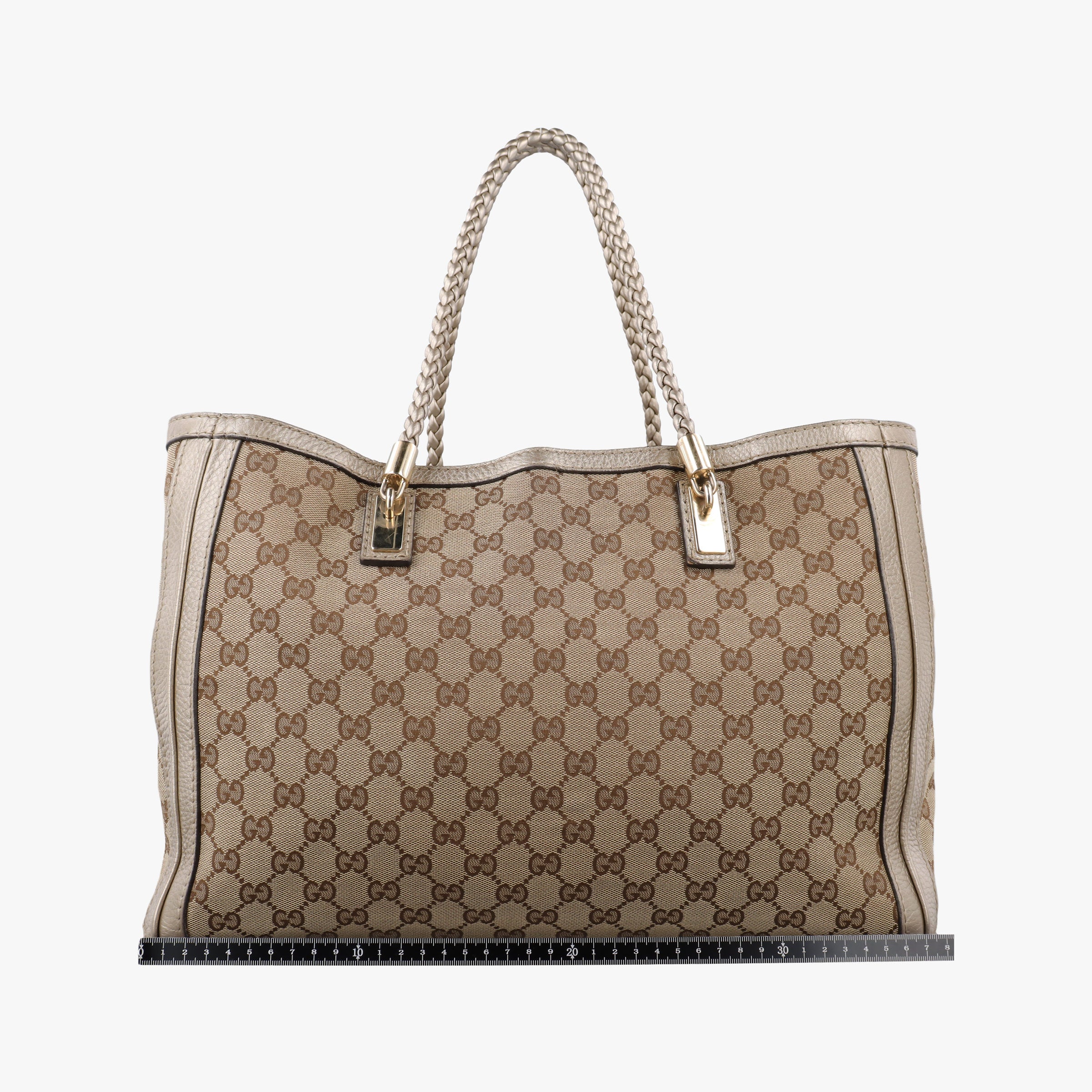Pre-owned Gucci Bella Bamboo Tassel fringe khaki canvas×leather 269945 handbag | stylenewstar
