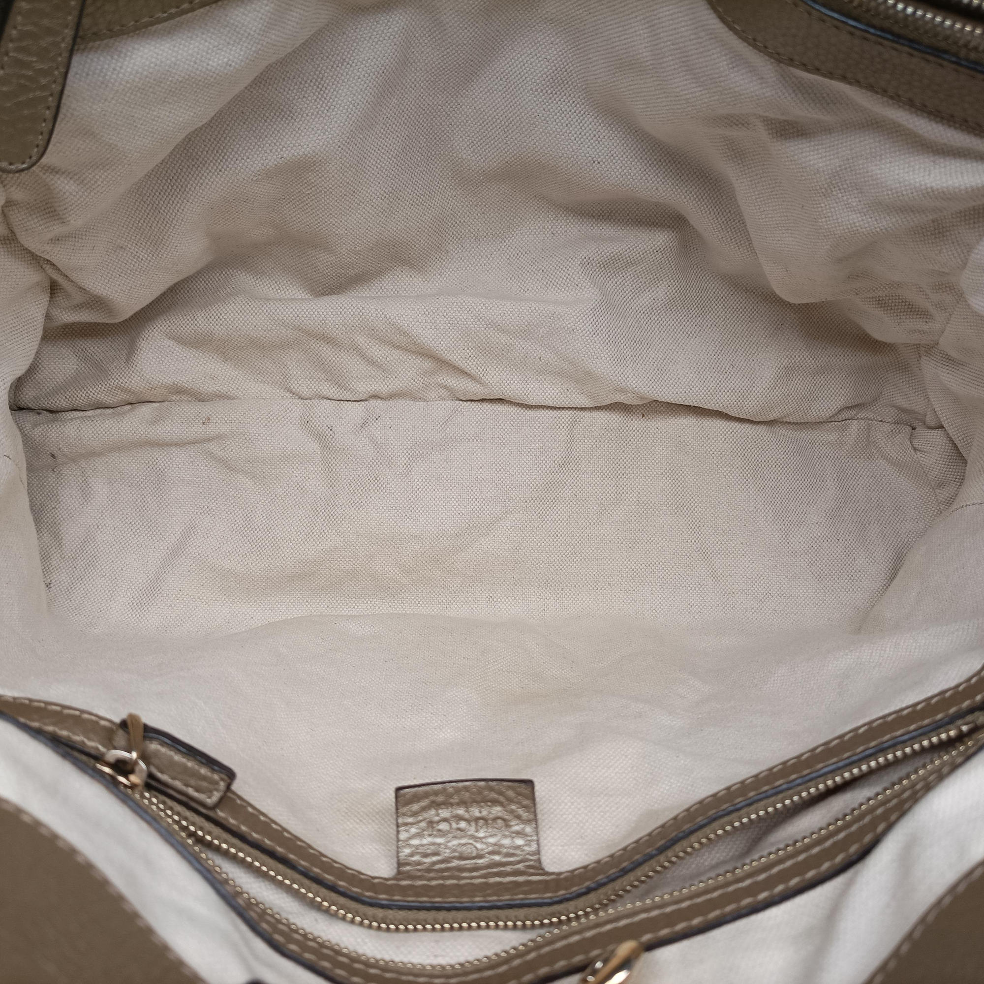 Pre-owned Gucci Bella Bamboo Tassel fringe khaki canvas×leather 269945 handbag | stylenewstar