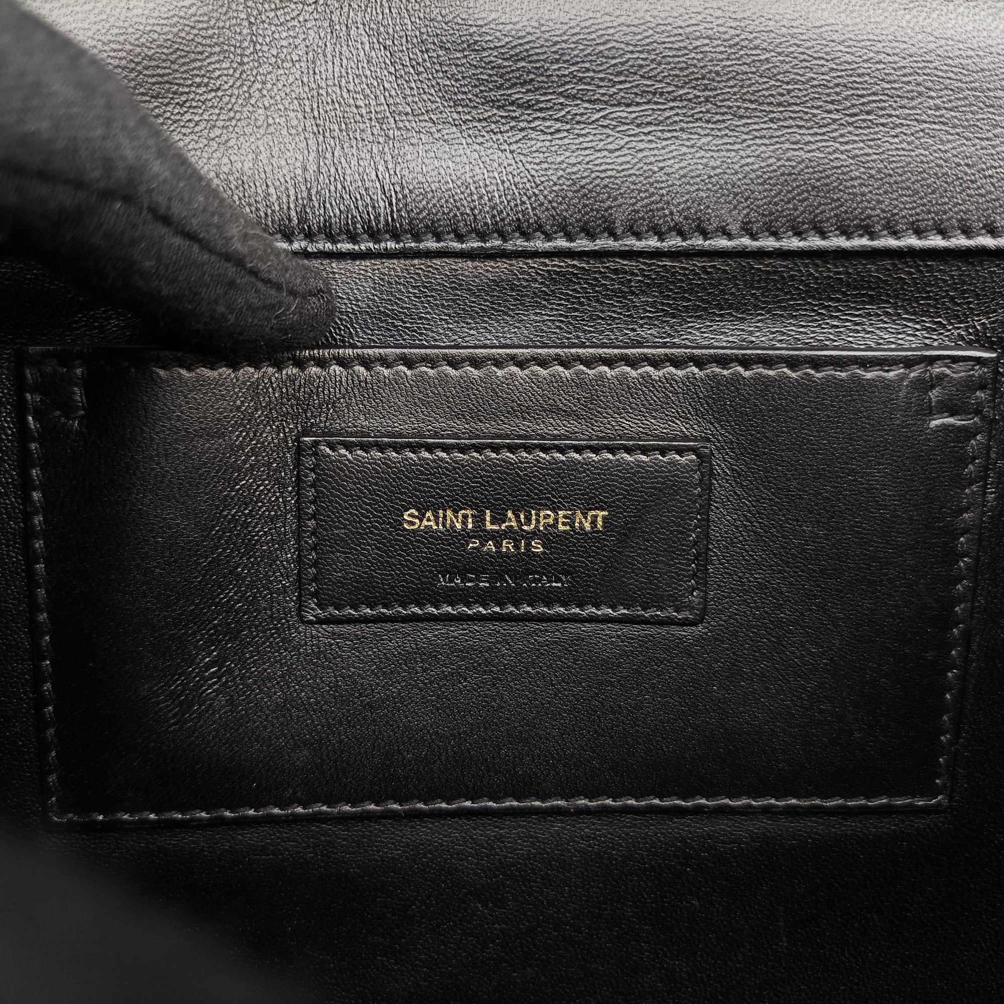 Pre-owned Yves Saint Laurent KATE Black Suede 354119 shoulderbag | stylenewstar