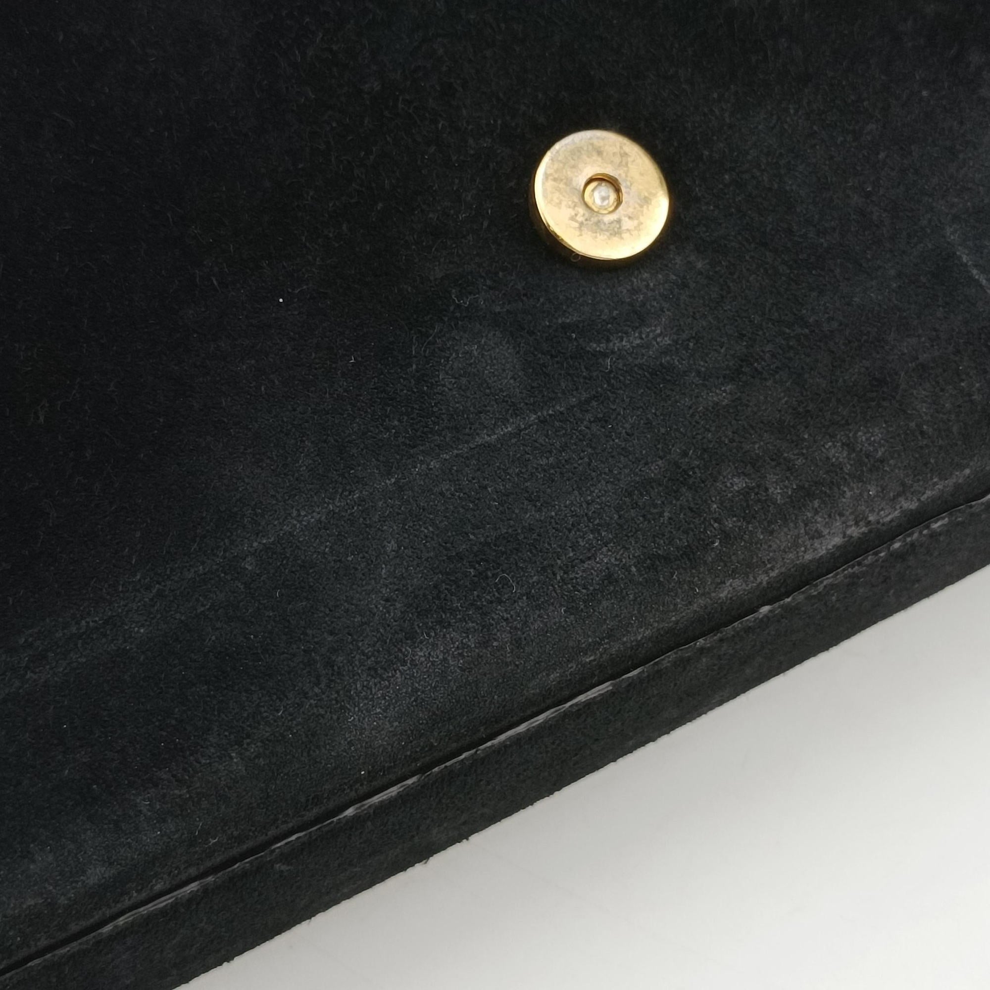 Pre-owned Yves Saint Laurent KATE Black Suede 354119 shoulderbag | stylenewstar