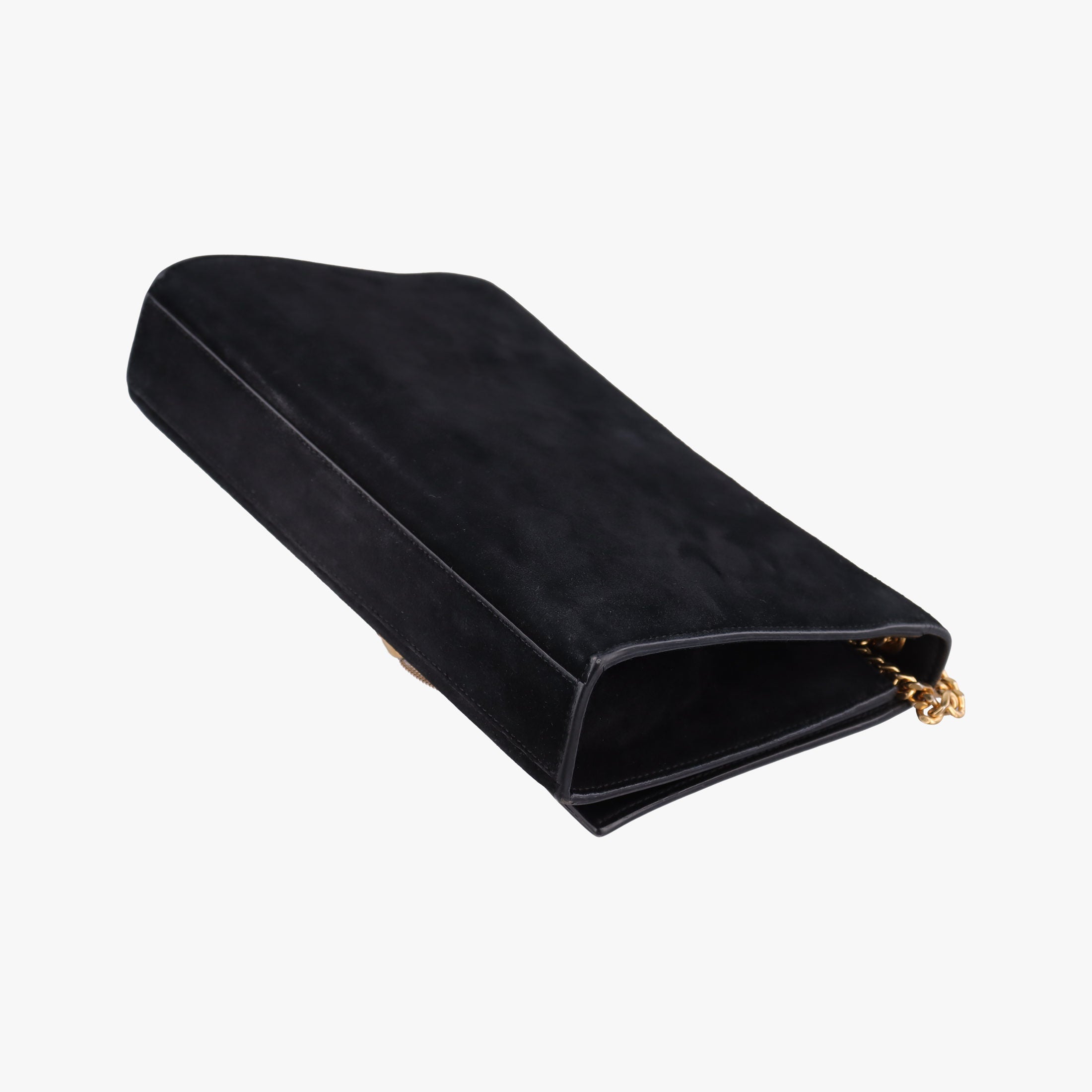 Pre-owned Yves Saint Laurent KATE Black Suede 354119 shoulderbag | stylenewstar