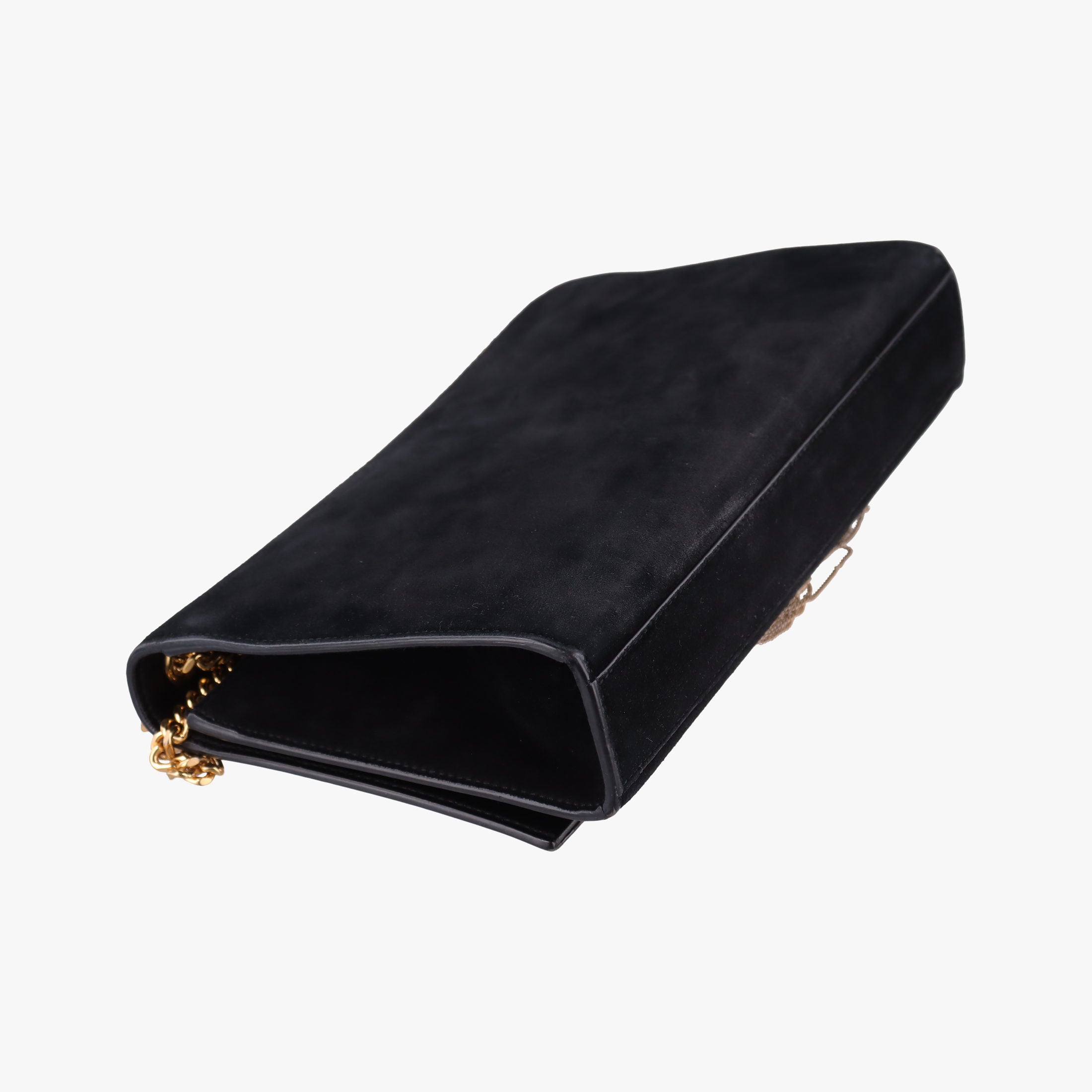 Pre-owned Yves Saint Laurent KATE Black Suede 354119 shoulderbag | stylenewstar