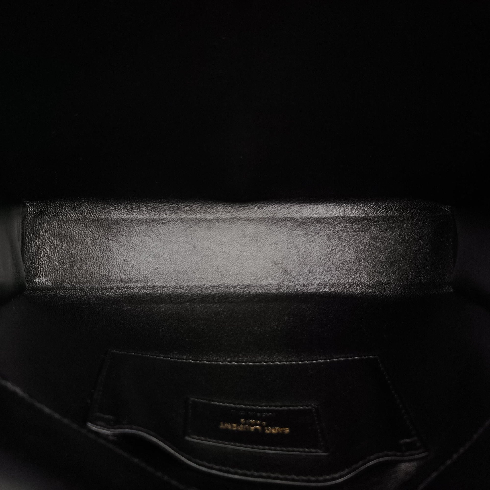 Pre-owned Yves Saint Laurent KATE Black Suede 354119 shoulderbag | stylenewstar