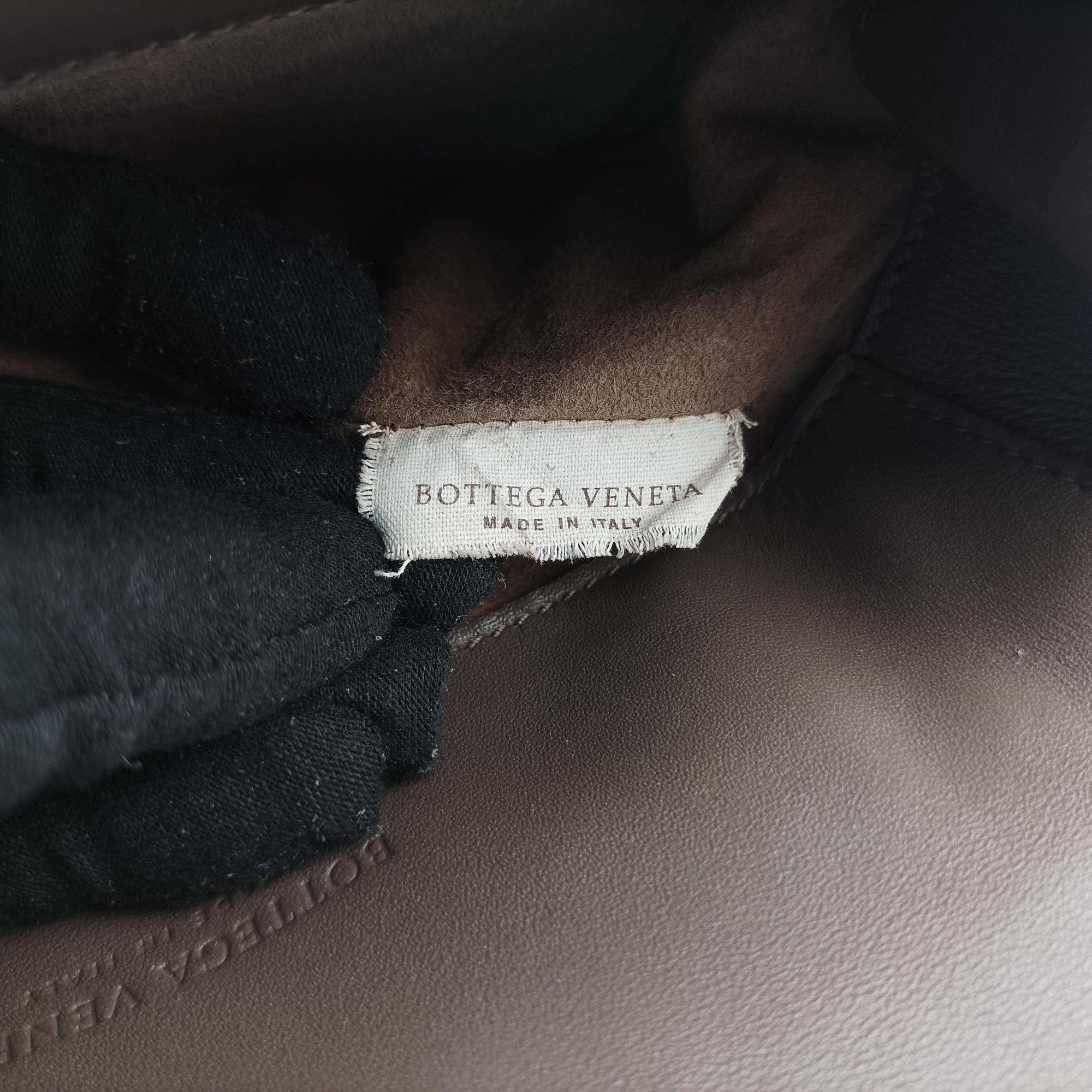 Pre-owned Bottega Veneta Luna Intrecciato Brown lambskin  shoulderbag | stylenewstar