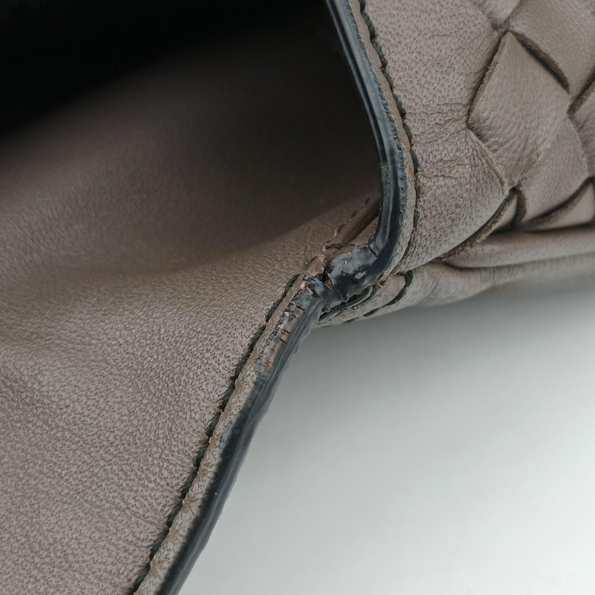 Pre-owned Bottega Veneta Luna Intrecciato Brown lambskin  shoulderbag | stylenewstar
