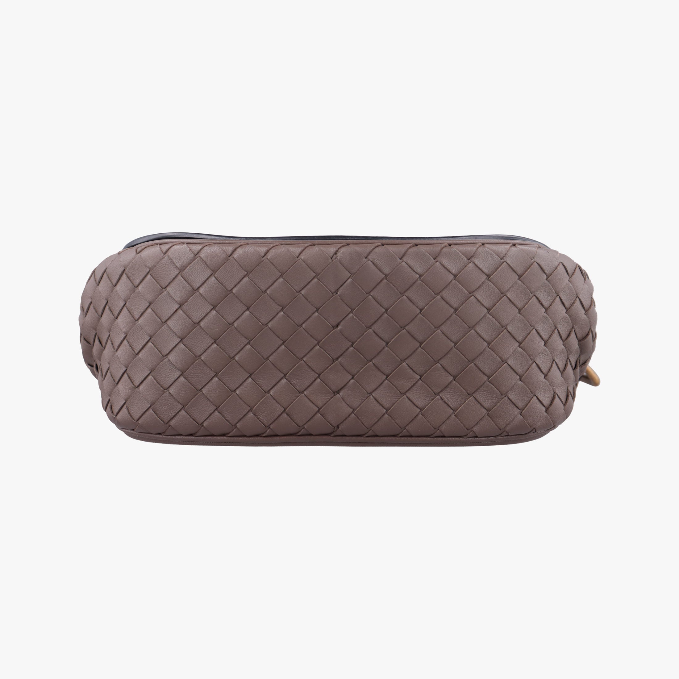 Pre-owned Bottega Veneta Luna Intrecciato Brown lambskin  shoulderbag | stylenewstar