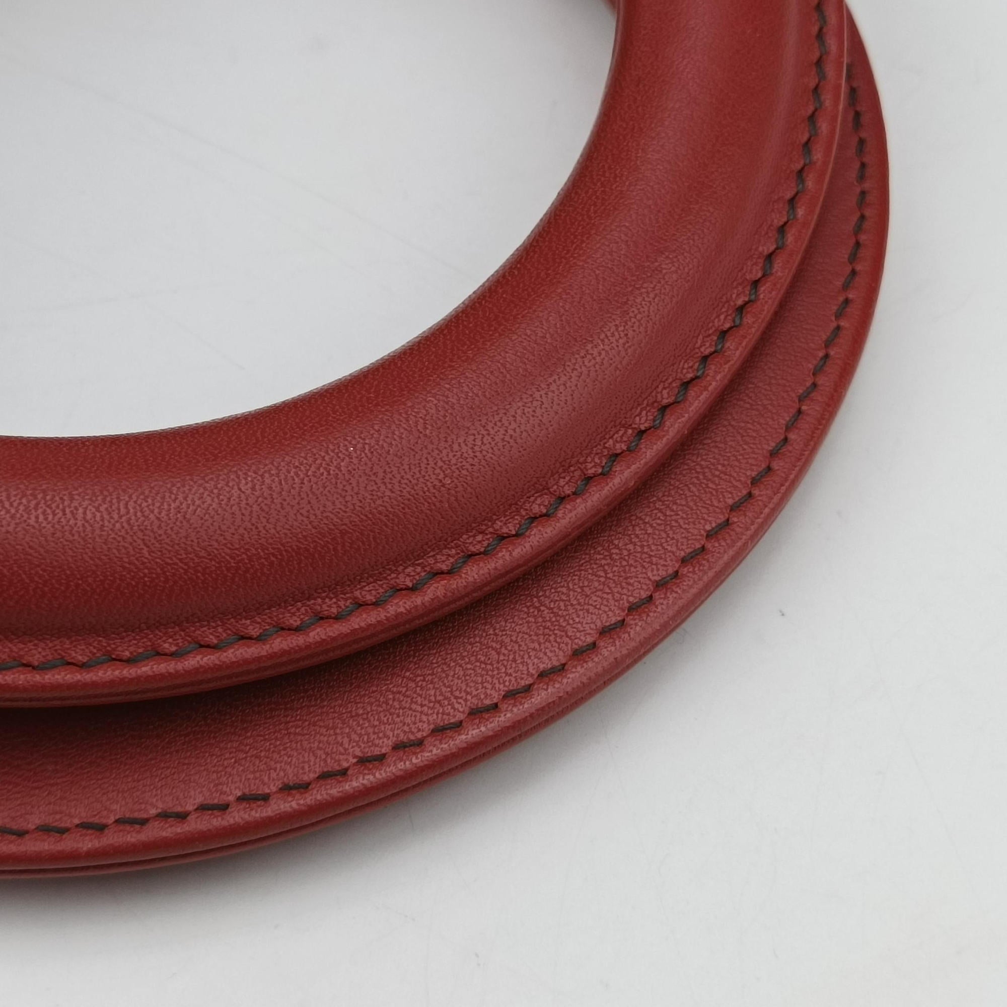 Pre-owned Christian Dior Lady Dior Red Leather  handbag | stylenewstar