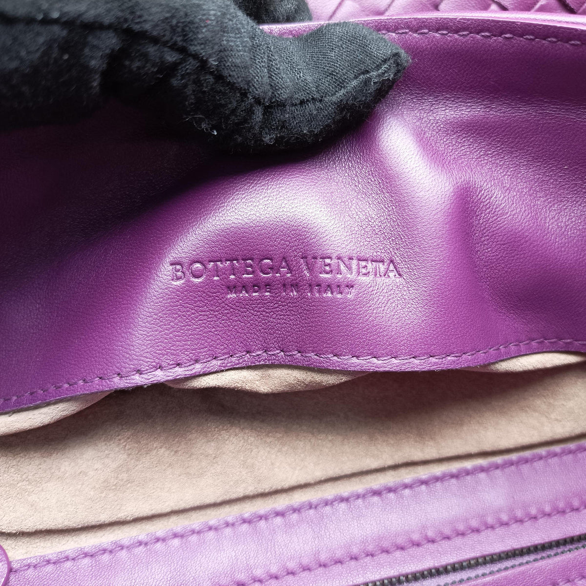 Pre-owned Bottega Veneta Intrecciato Purple lambskin  shoulderbag | stylenewstar