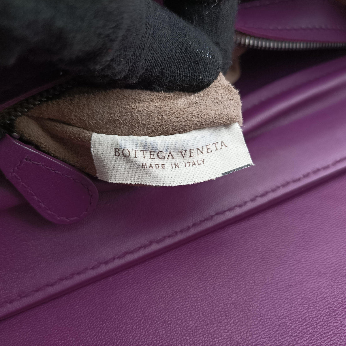 Pre-owned Bottega Veneta Intrecciato Purple lambskin  shoulderbag | stylenewstar