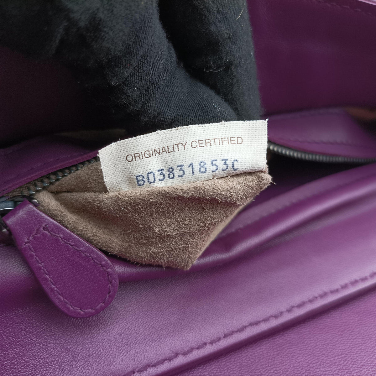 Pre-owned Bottega Veneta Intrecciato Purple lambskin  shoulderbag | stylenewstar