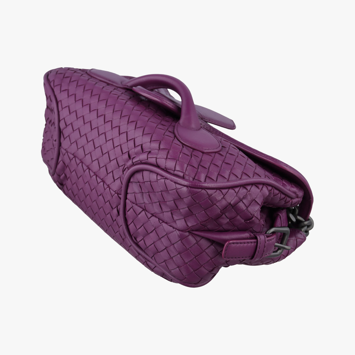 Pre-owned Bottega Veneta Intrecciato Purple lambskin  shoulderbag | stylenewstar
