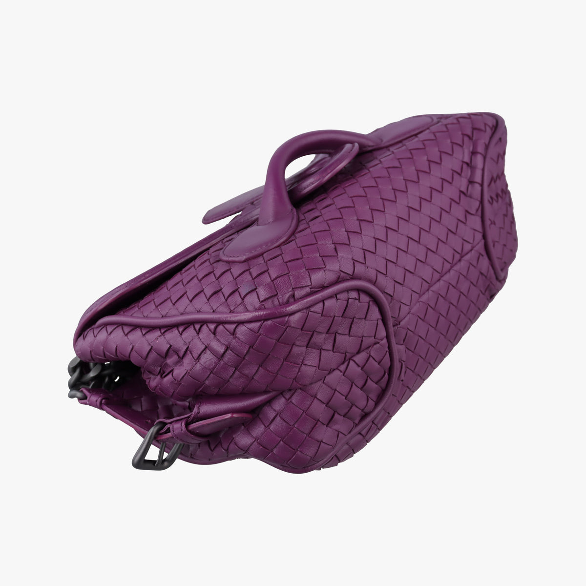 Pre-owned Bottega Veneta Intrecciato Purple lambskin  shoulderbag | stylenewstar